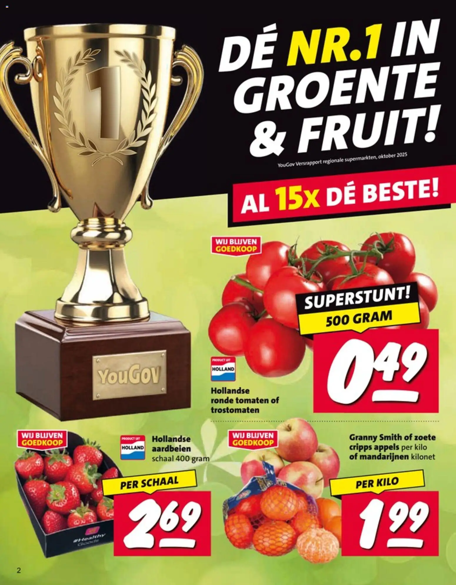 {H1} | Pagina: 2 | Producten: Appels, Tomaten, Mandarijnen, Schaal