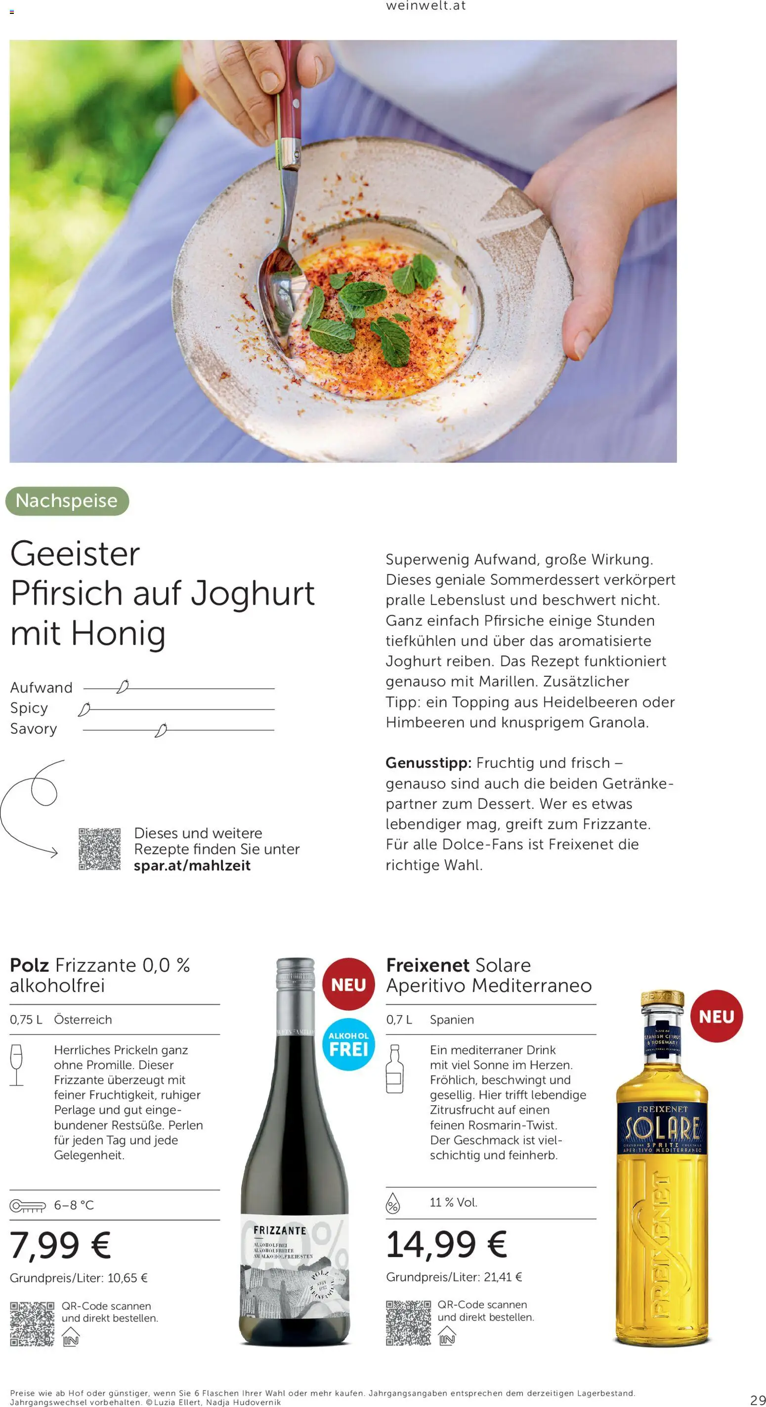 Interspar Wein Welt - Drinking Culture gültig ab 06.08.2026 | Seite: 29 | Produkte: Pfirsich, Joghurt