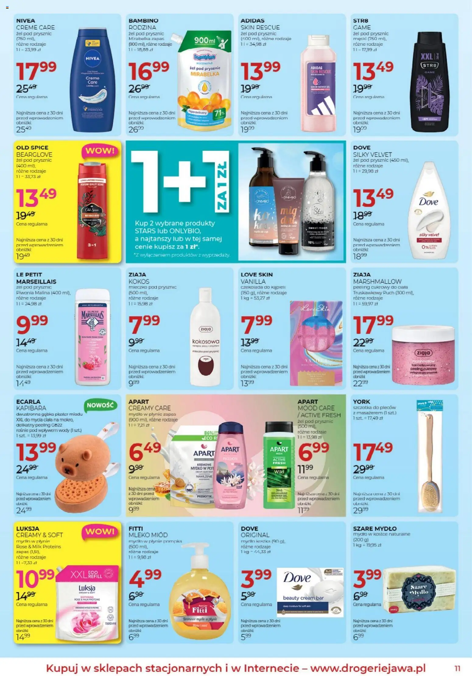 Jawa gazetka od 04.03.2026 | Strona: 11 | Produkty: Malina, Prysznic, Peeling, Mydło