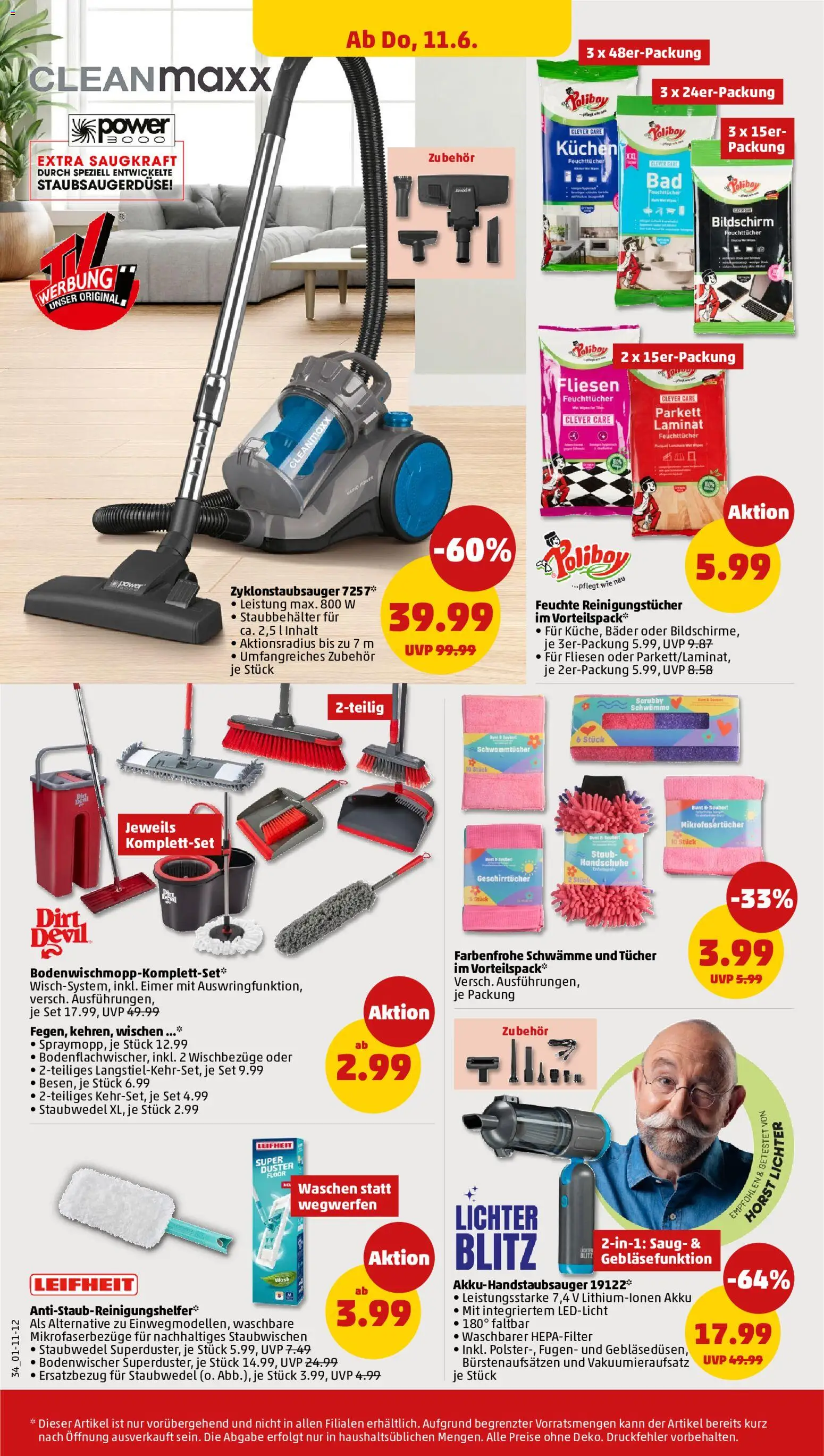 Penny Prospekt – gültig ab 08.06.2026 | Seite: 36 | Produkte: Reinigungstücher, Bildschirm, Handschuhe