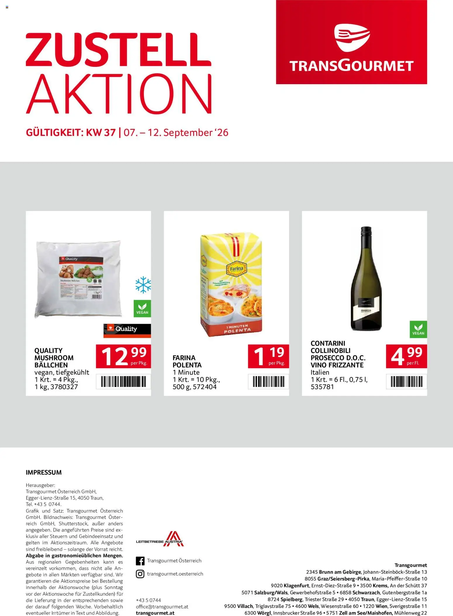 Transgourmet Zustellaktion - Broschüre gültig ab 07.09.2026 | Seite: 36 | Produkte: Prosecco