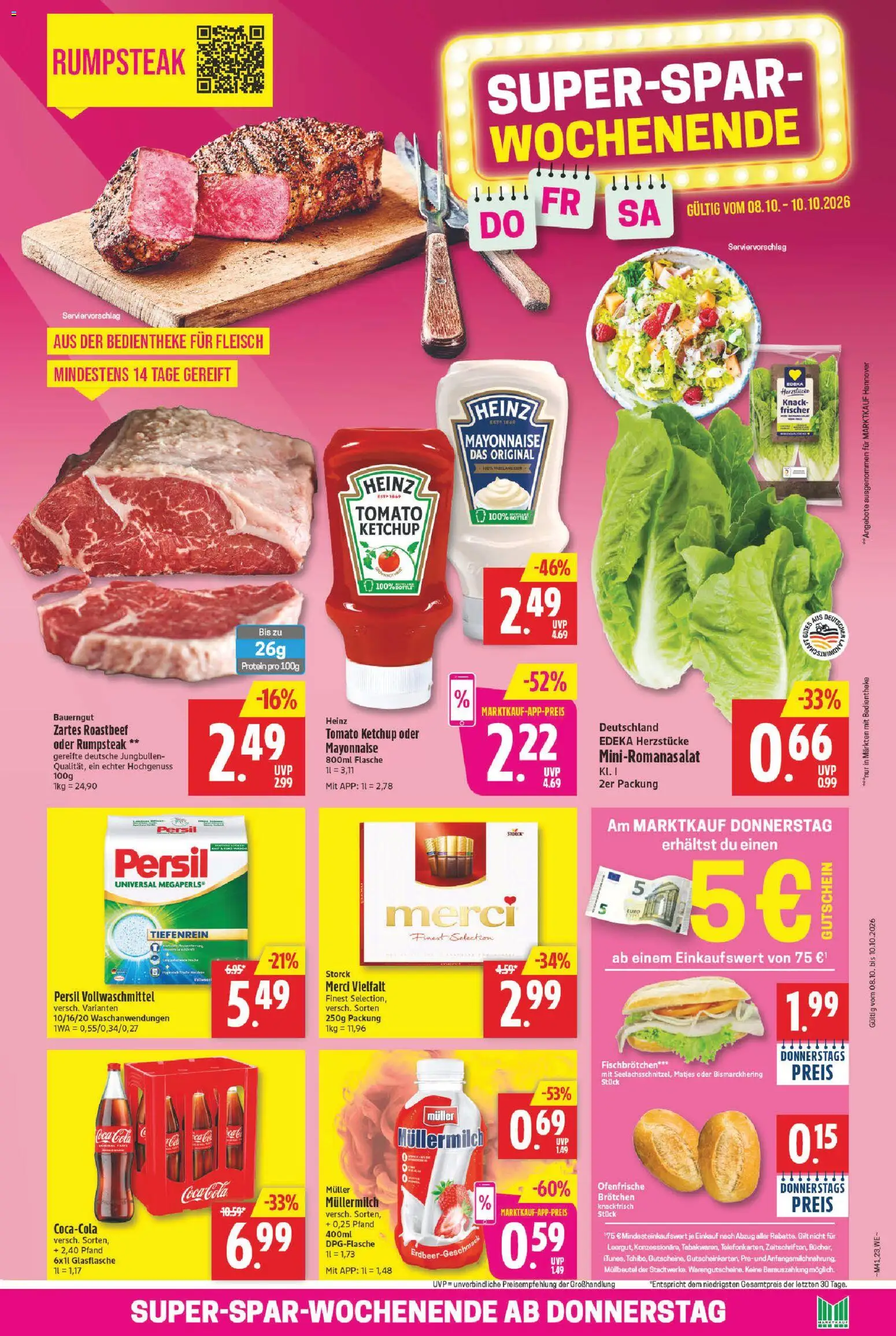 Marktkauf Prospekt – gültig ab 05.10.2026 | Seite: 23 | Produkte: Rumpsteak, Roastbeef, Müllermilch, Fleisch