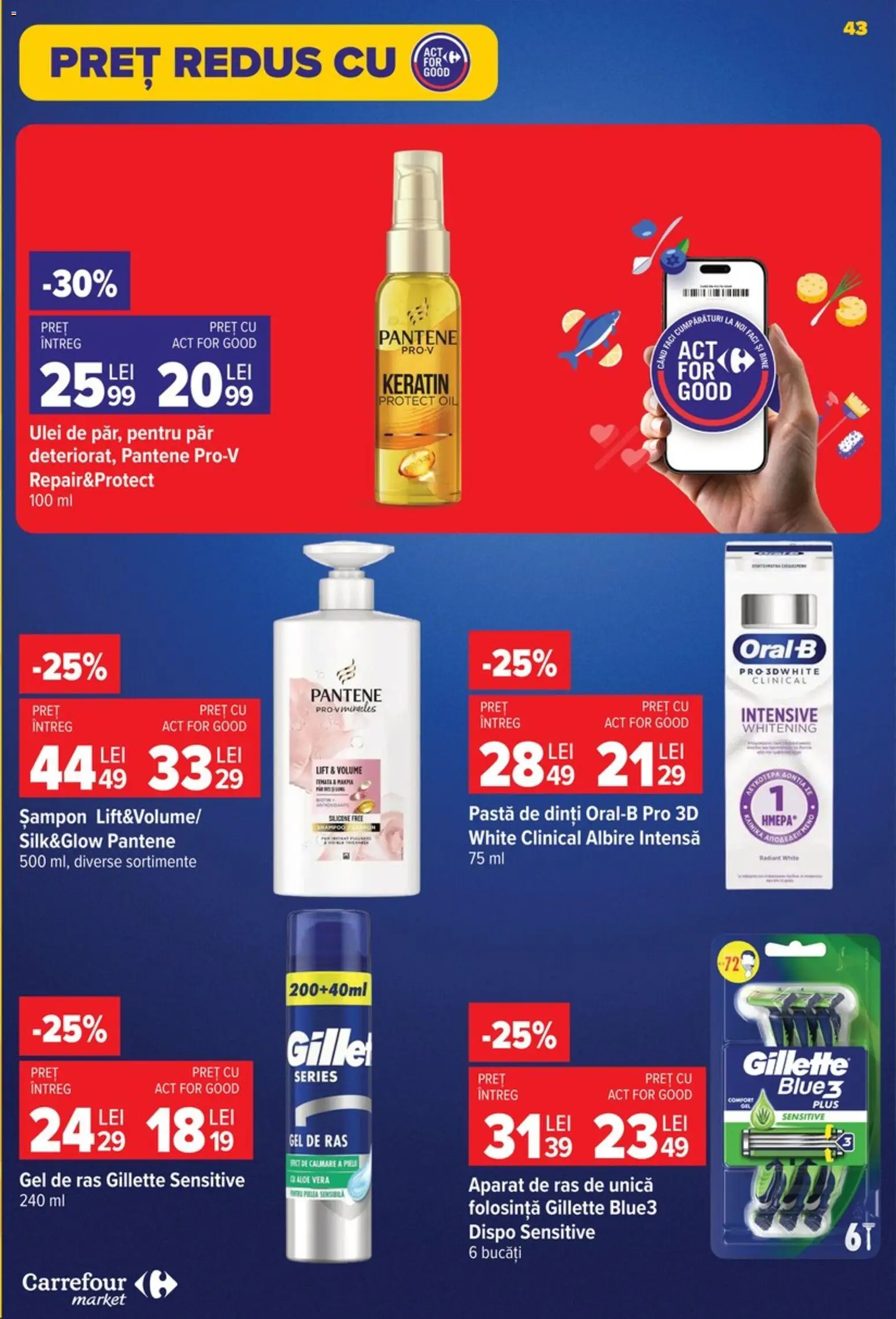 Noul catalog Carrefour – valabil de la 09.09.2026 | Pagină: 43 | Produse: Aparat De Ras, Aparat, Șampon, Plus