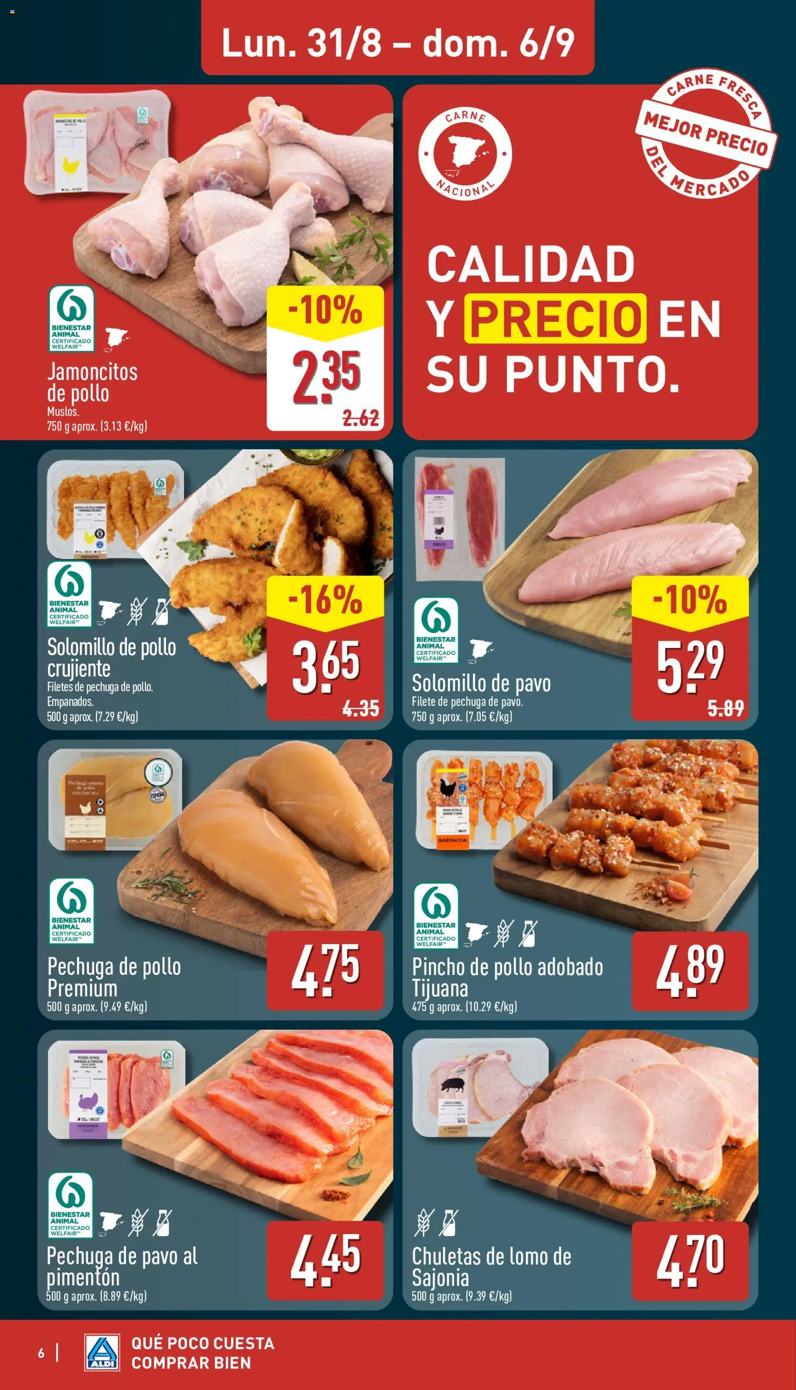 Aldi folleto Baleares │ válido desde el 31/08/2026 | Página: 6 | Productos: Barbacoa, Filete, Carne, Pavo