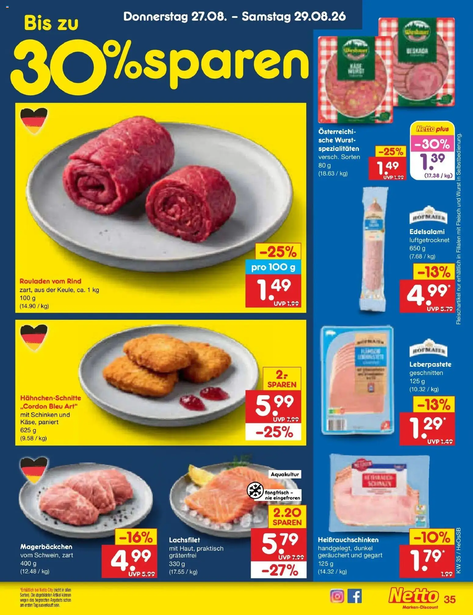 Netto Marken-Discount Prospekt Rostock – gültig ab 24.08.2026 | Seite: 47 | Produkte: Spezialitäten, Wurst, Schinken, Fleisch