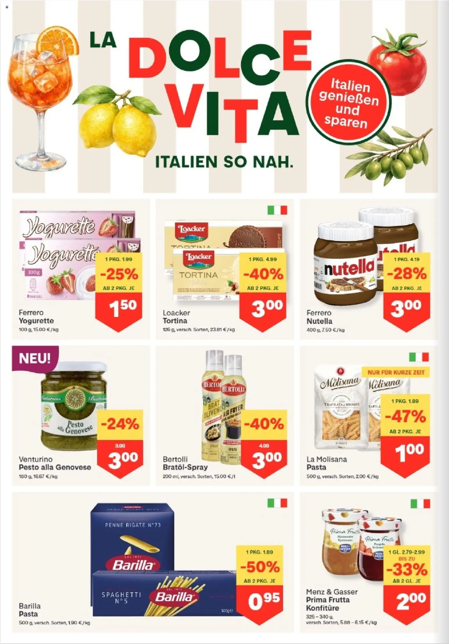 MPREIS Hohenems gültig ab 20.08.2026 | Seite: 6 | Produkte: Pasta, Nutella, Barilla, Spaghetti