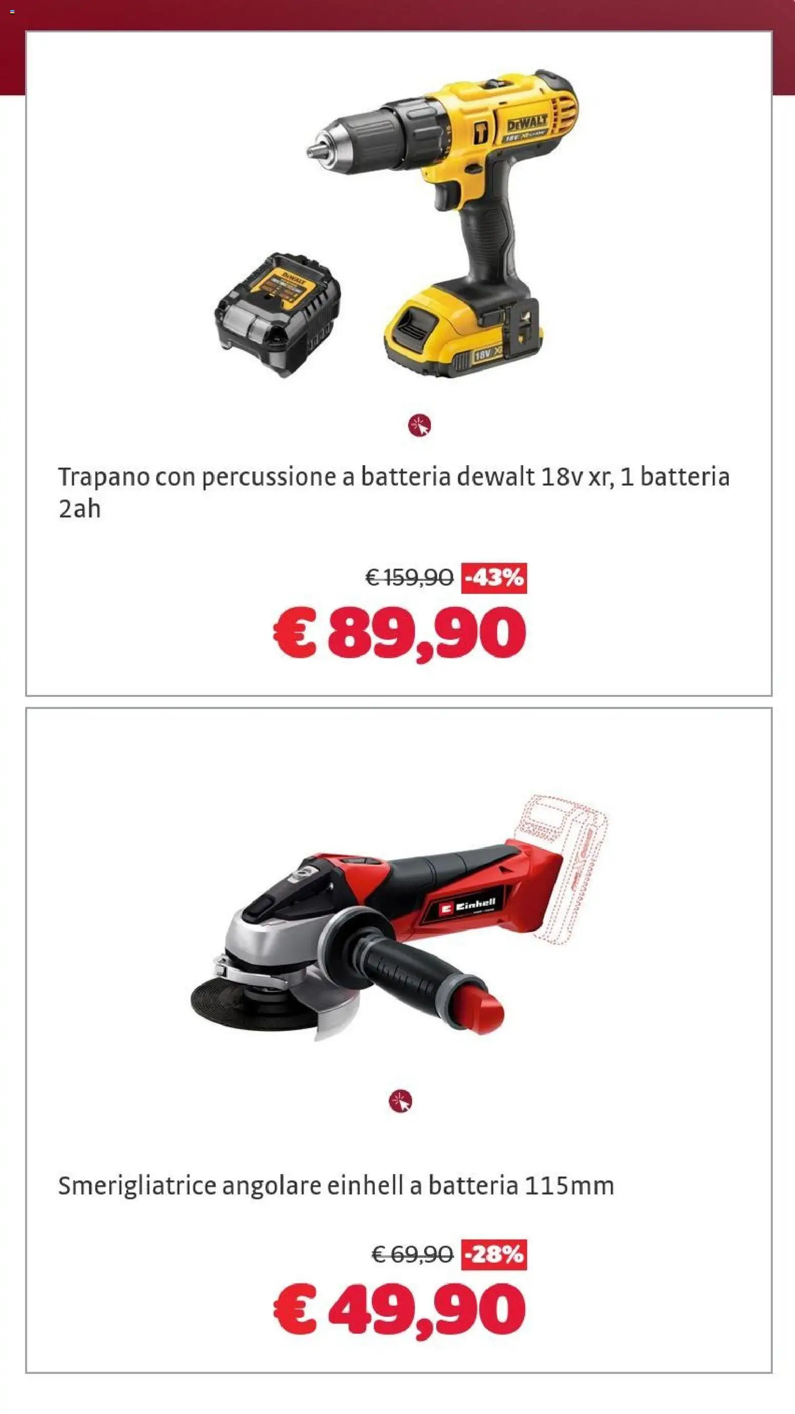 Volantino Brico Center del 02/09/2026 | Pagina: 7 | Prodotti: Trapano, Smerigliatrice, Batteria