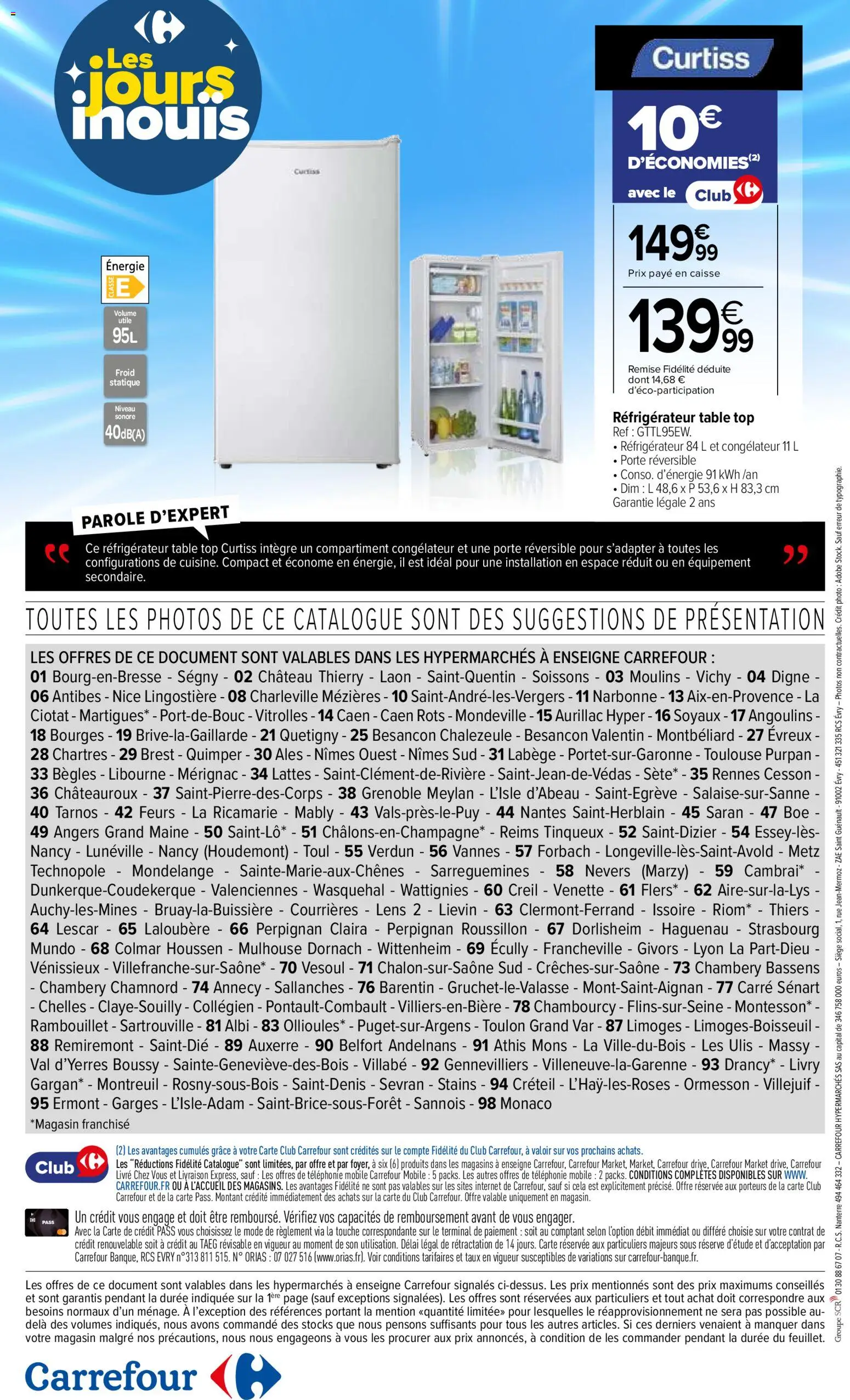 {H1} | Page: 12 | Produits: Réfrigérateur, Congélateur, Table, Livre