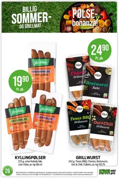 Forhåndsvisning av Chorizo Grillwurst, 240 g (3 stk. à 80 g), Folket's gyldig fra 22/06/2026 | Side: 12 | Produkter: MP3-плеєр, Desk, Ost, Посуда