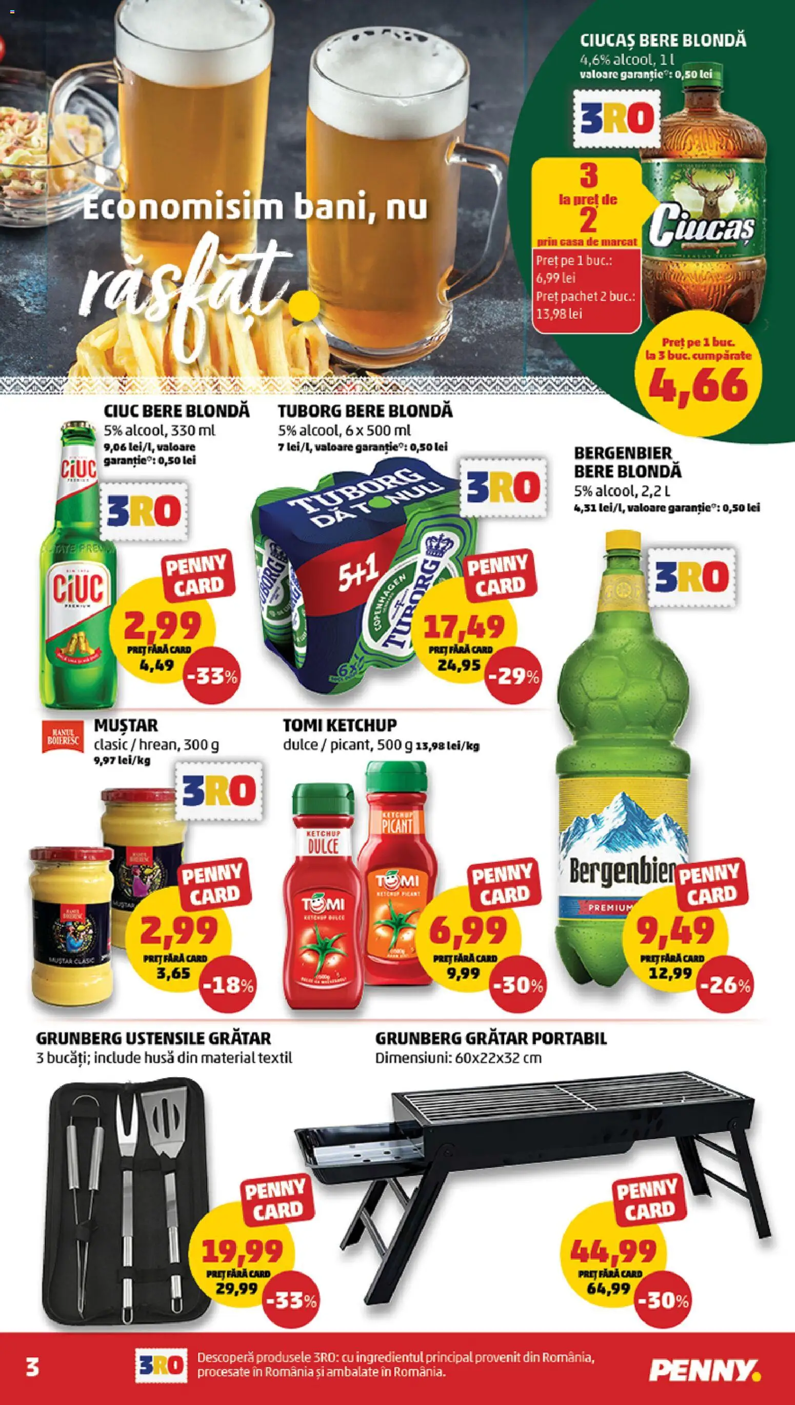 Noul catalog PENNY – valabil de la 22.07.2026 | Pagină: 3 | Produse: Grătar, Bere, Muștar, Ketchup