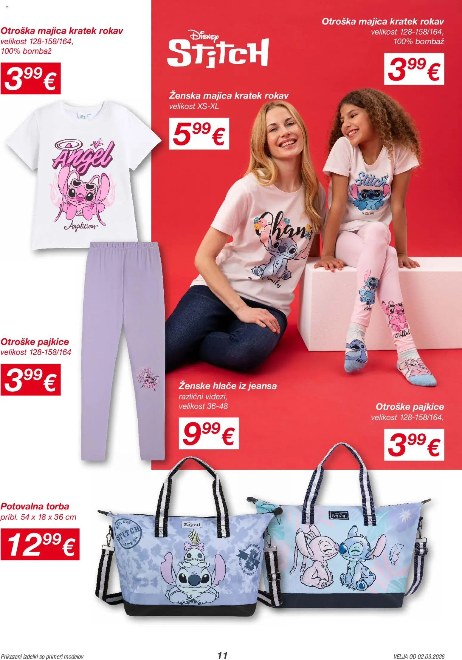 Novi Kik katalog ponudbe – veljaven od 02.03.2026 | Stran: 11 | Izdelki: Torba, Pajkice, Majica, Hlace