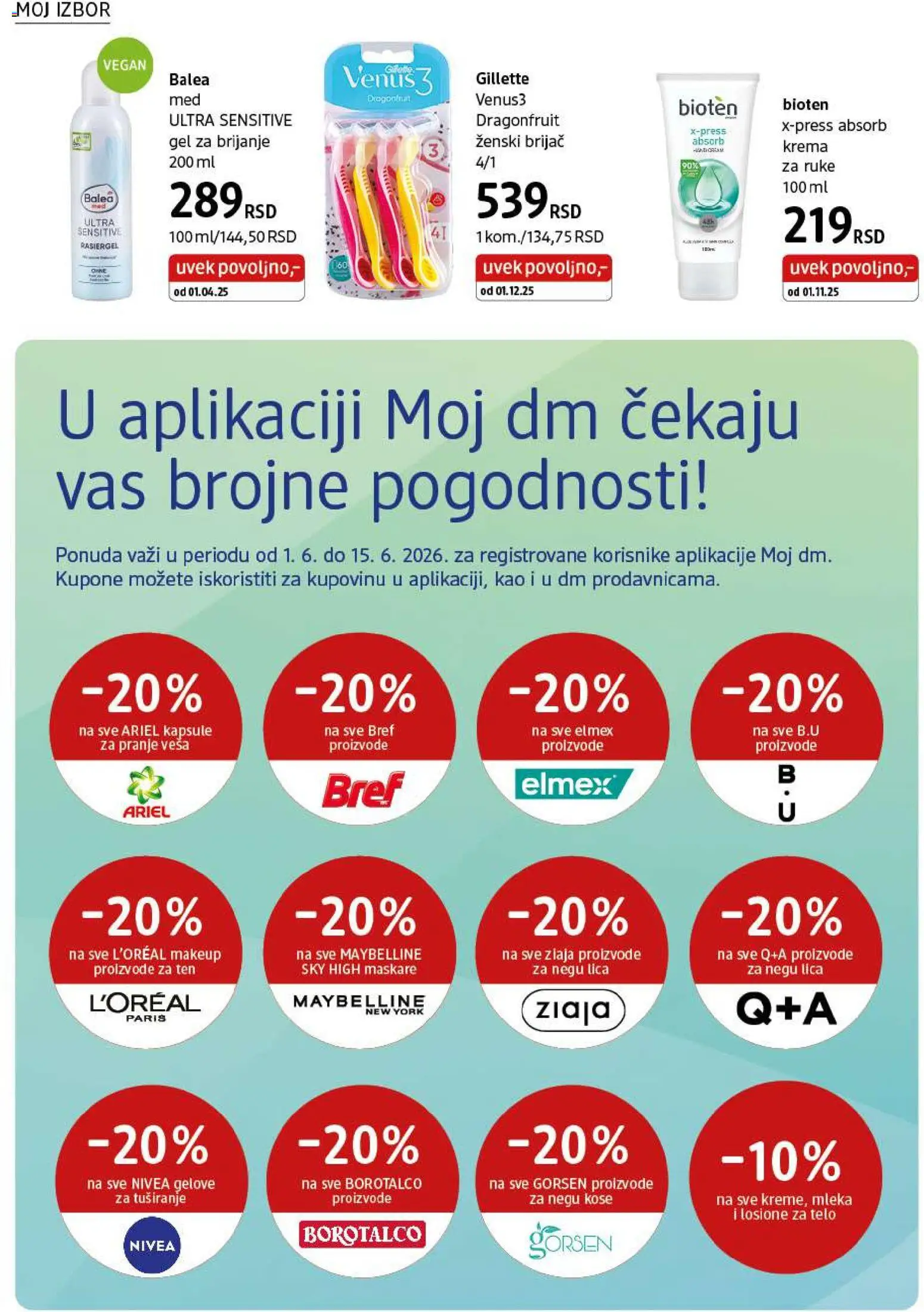 DM Drogerie katalog - važi od 01.06.2026 | Strana: 30 | Proizvode: Bref, Ariel, Gel za brijanje, Kapsule