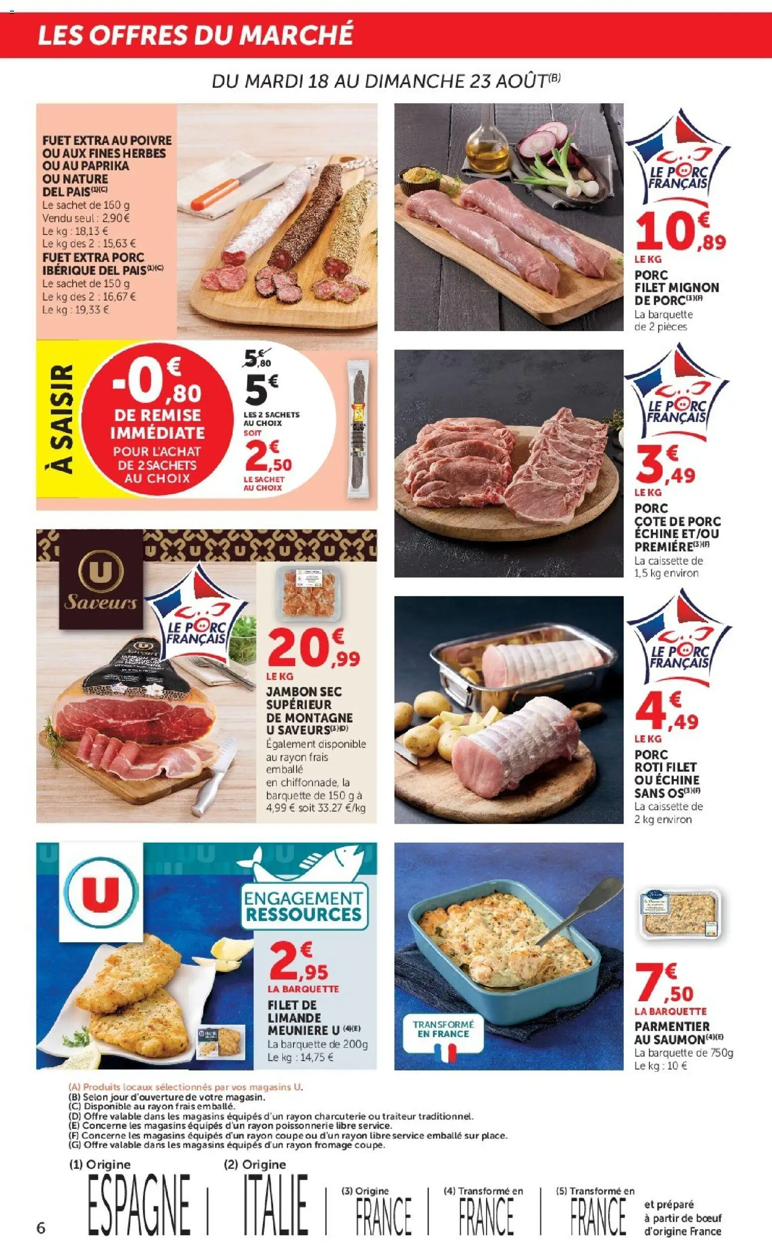 {H1} | Page: 6 | Produits: Poivre, Fuet extra, Fromage, Filet mignon