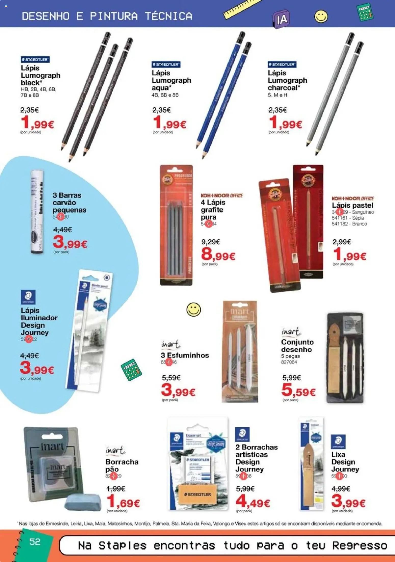 Staples Regresso às Aulas 2026 │ válido de 17/08/2026 | Página: 52 | Produtos: Iluminador, Lixa