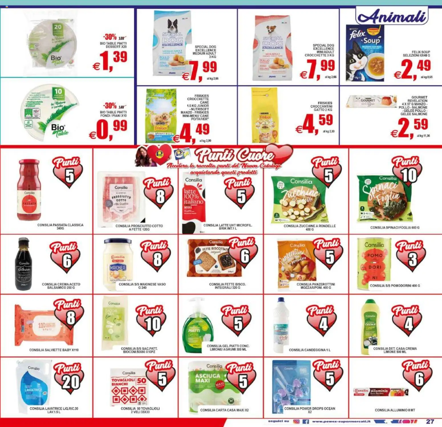 Volantino Pewex del 29.05.2026 | Pagina: 27 | Prodotti: Prosciutto, Spinaci, Aceto, Vaso