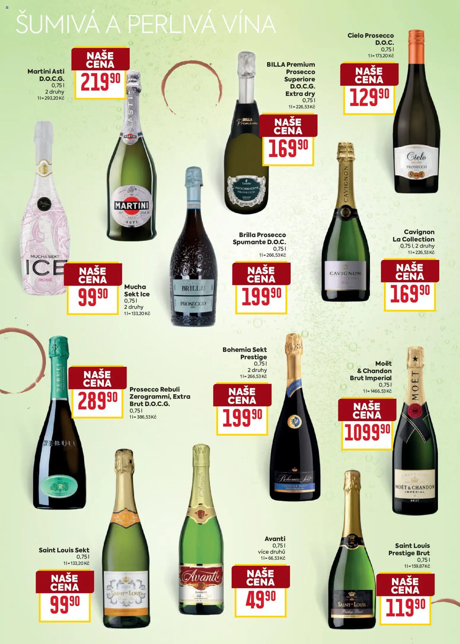 Billa leták Víno od 19.08.2026 | Strana: 5 | Produkty: Martini, Moët, Sekt, Mucha sekt