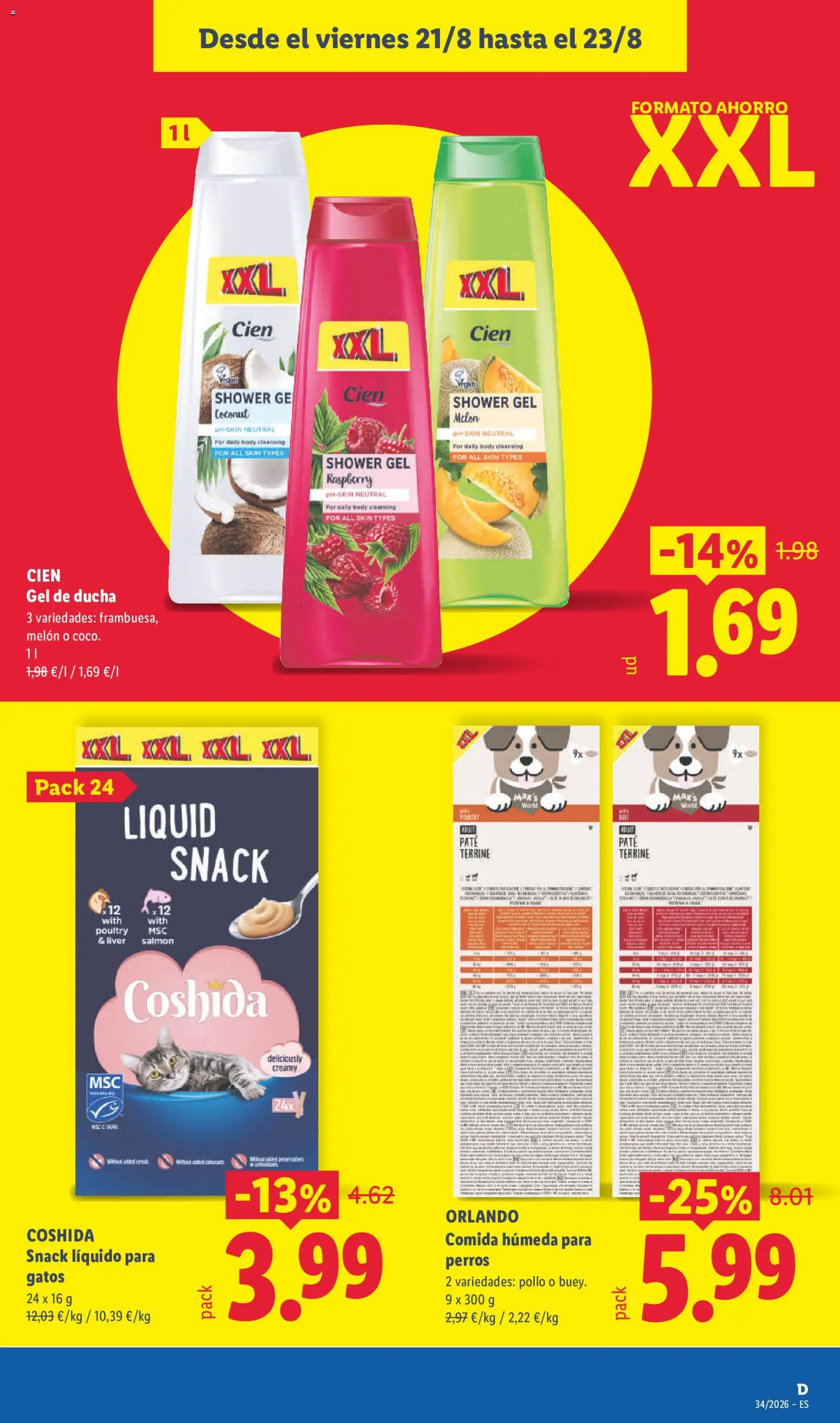 Lidl folleto │ válido desde el 17/08/2026 | Página: 45 | Productos: Melón, Salmón, Pollo, Ducha