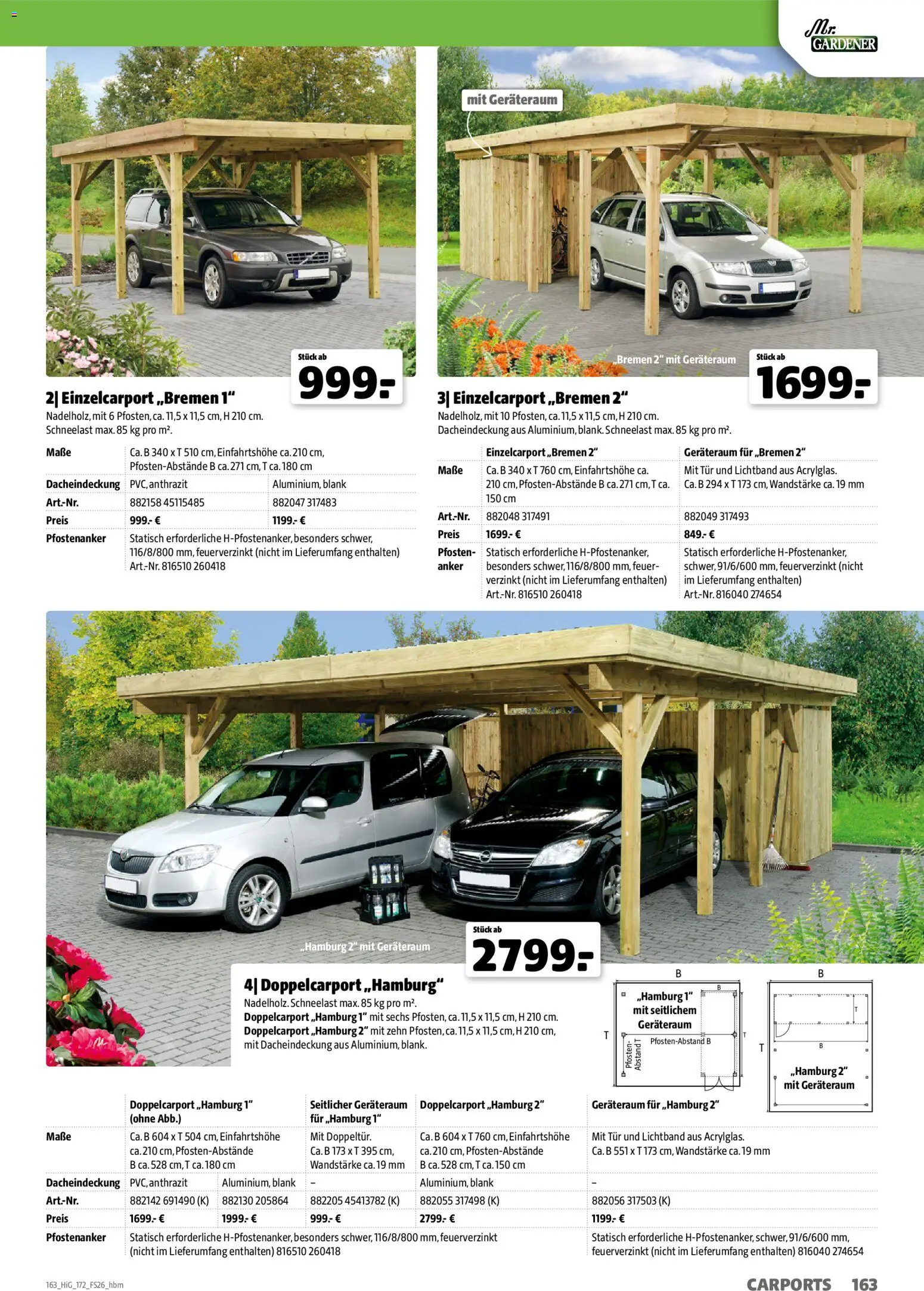 Hagebau Gartengestaltungsortiment – gültig ab 02.03.2026 | Seite: 163 | Produkte: Tür