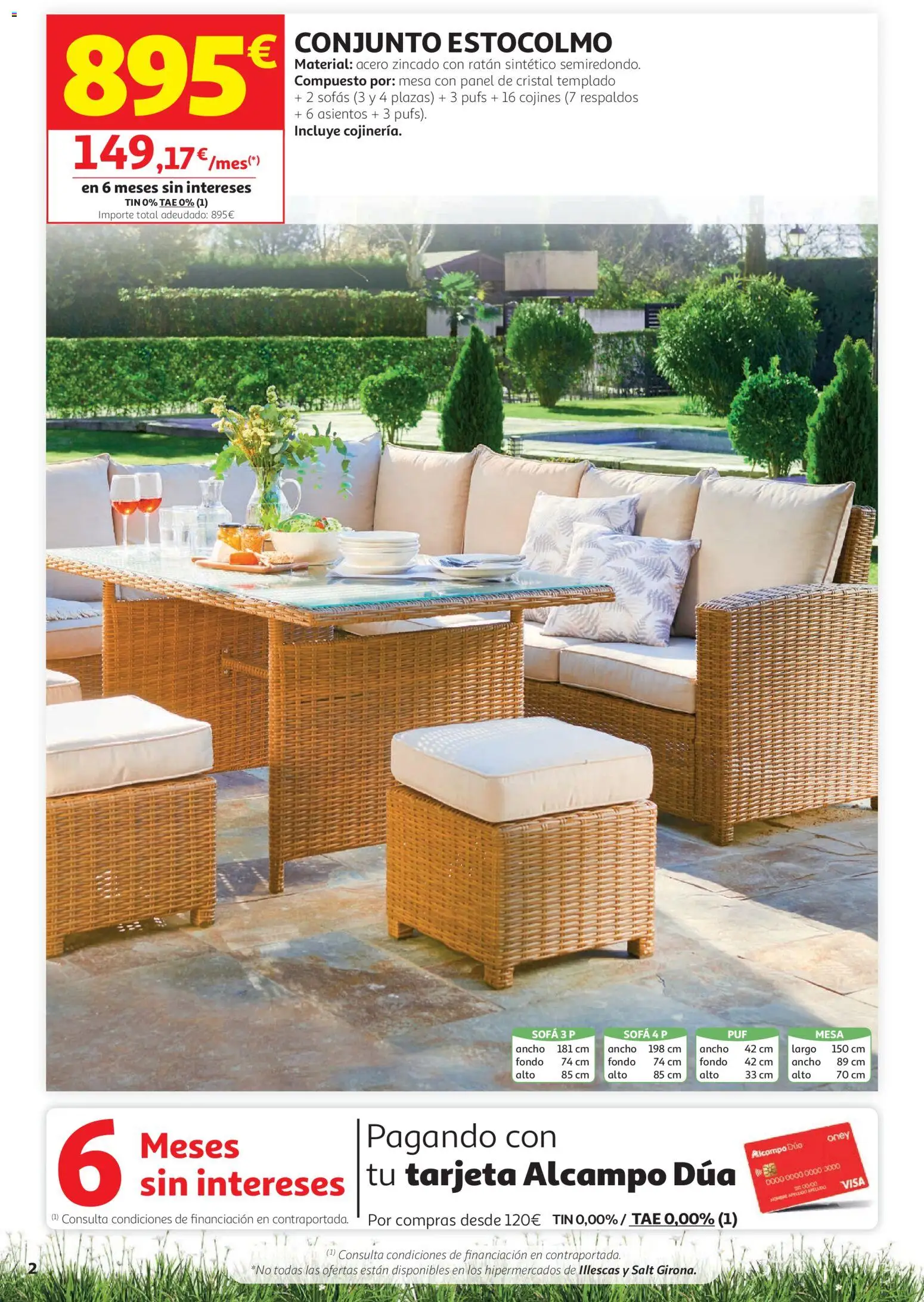 Alcampo Aire Libre HP │ válido desde el 05.05.2026 | Página: 2 | Productos: Sofá, Mesa