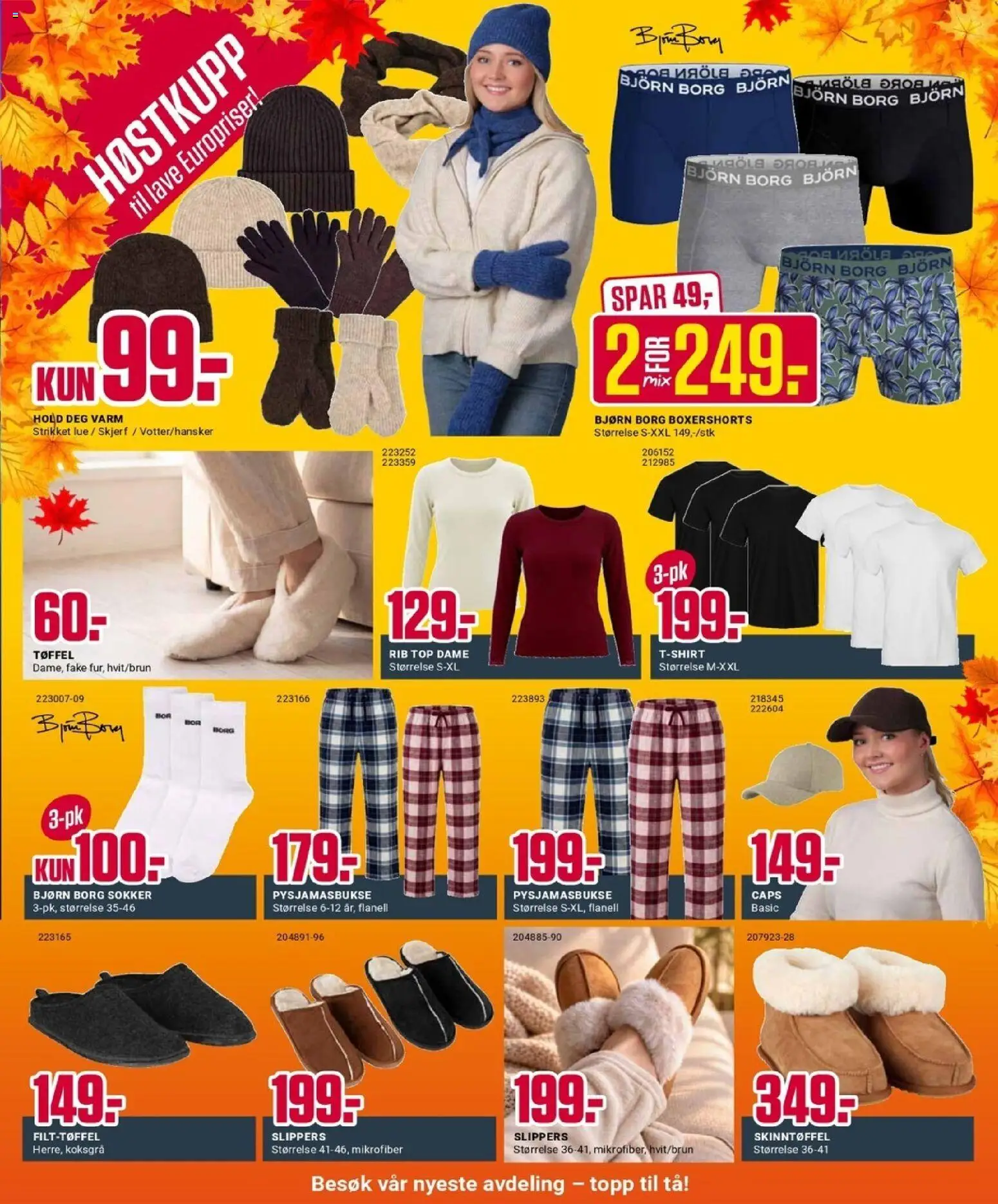 {H1} | Side: 3 | Produkter: Slippers, Skjerf, Caps, Topp