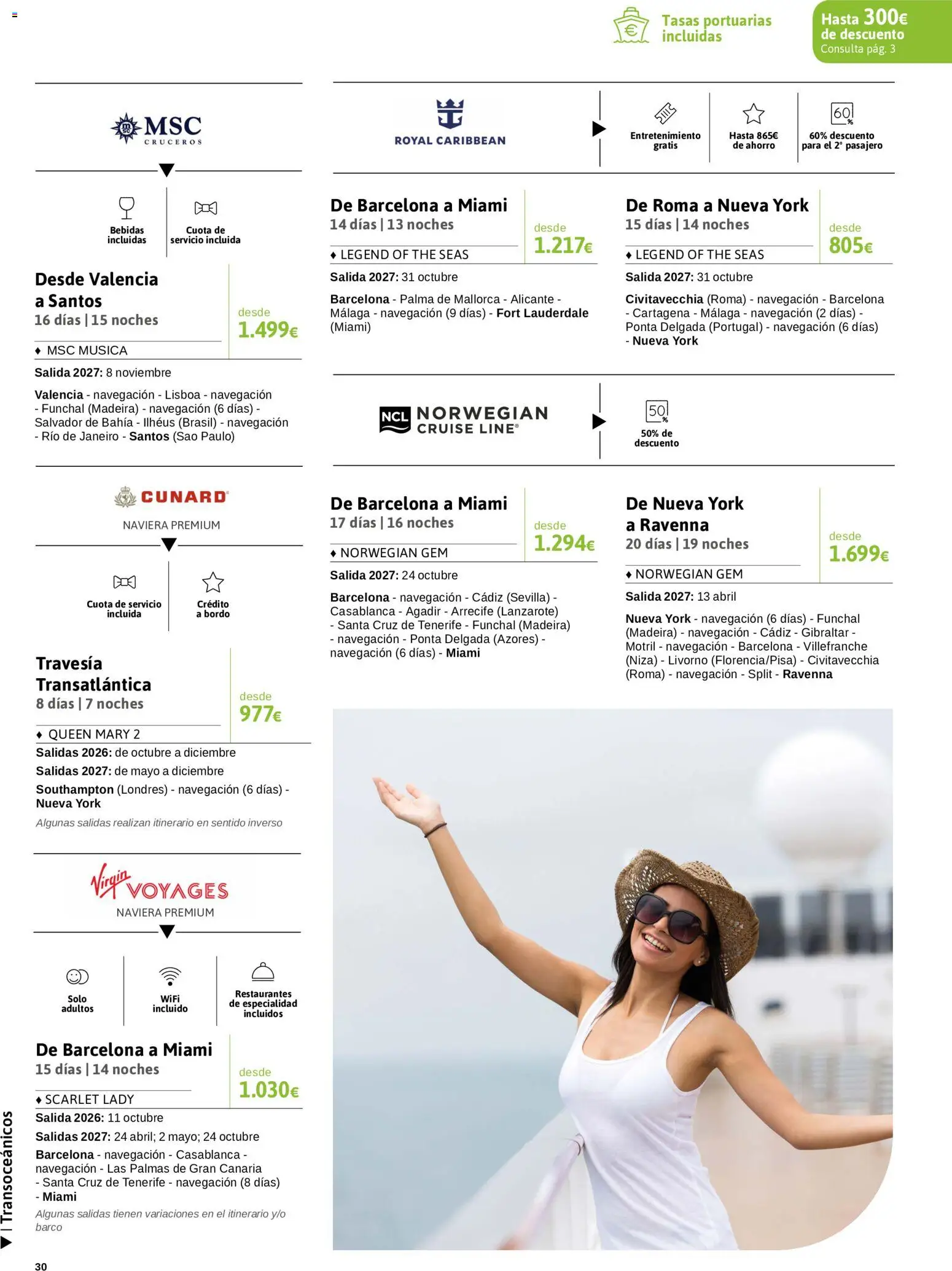 Viajes El Corte Inglés Crucero fantástico │ válido desde el 14/09/2026 | Página: 30 | Productos: Bebidas, Navegación