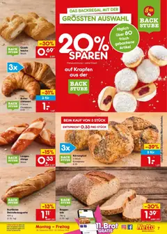 Netto Marken-Discount Prospekt ab 28.09.2026 gültig | Seite: 7 | Produkte: Tasche, Butter, Croissant, Krapfen