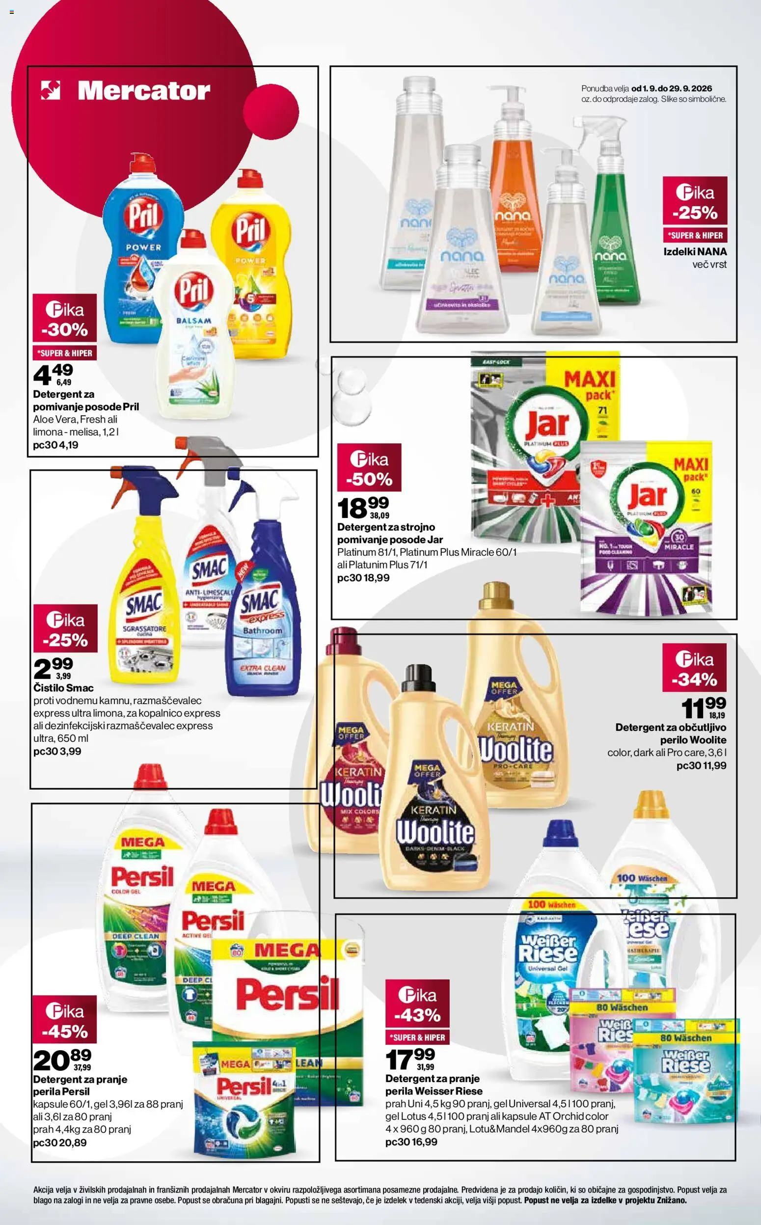 Novi Mercator katalog ponudbe – veljaven od 07.09.2026 | Stran: 4 | Izdelki: Lotus, Detergent, Limona