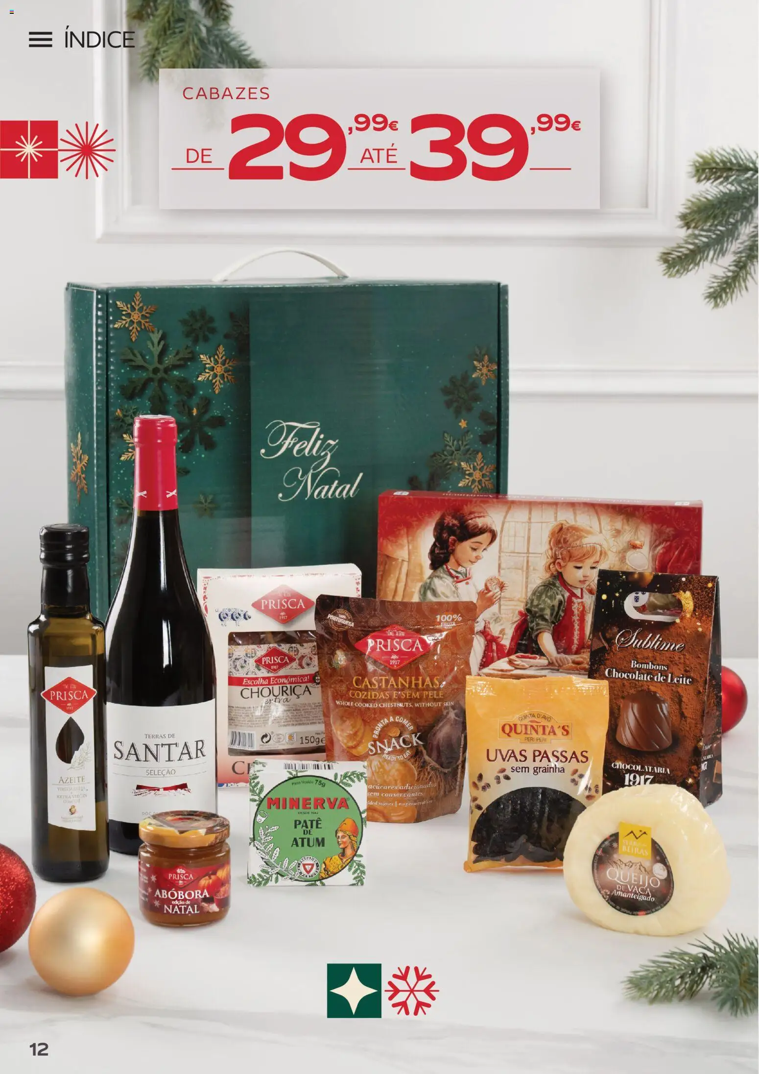 Continente Cabazes de Natal │ válido de 06/10/2026 | Página: 12 | Produtos: Atum, Chocolate, Abóbora, Uvas