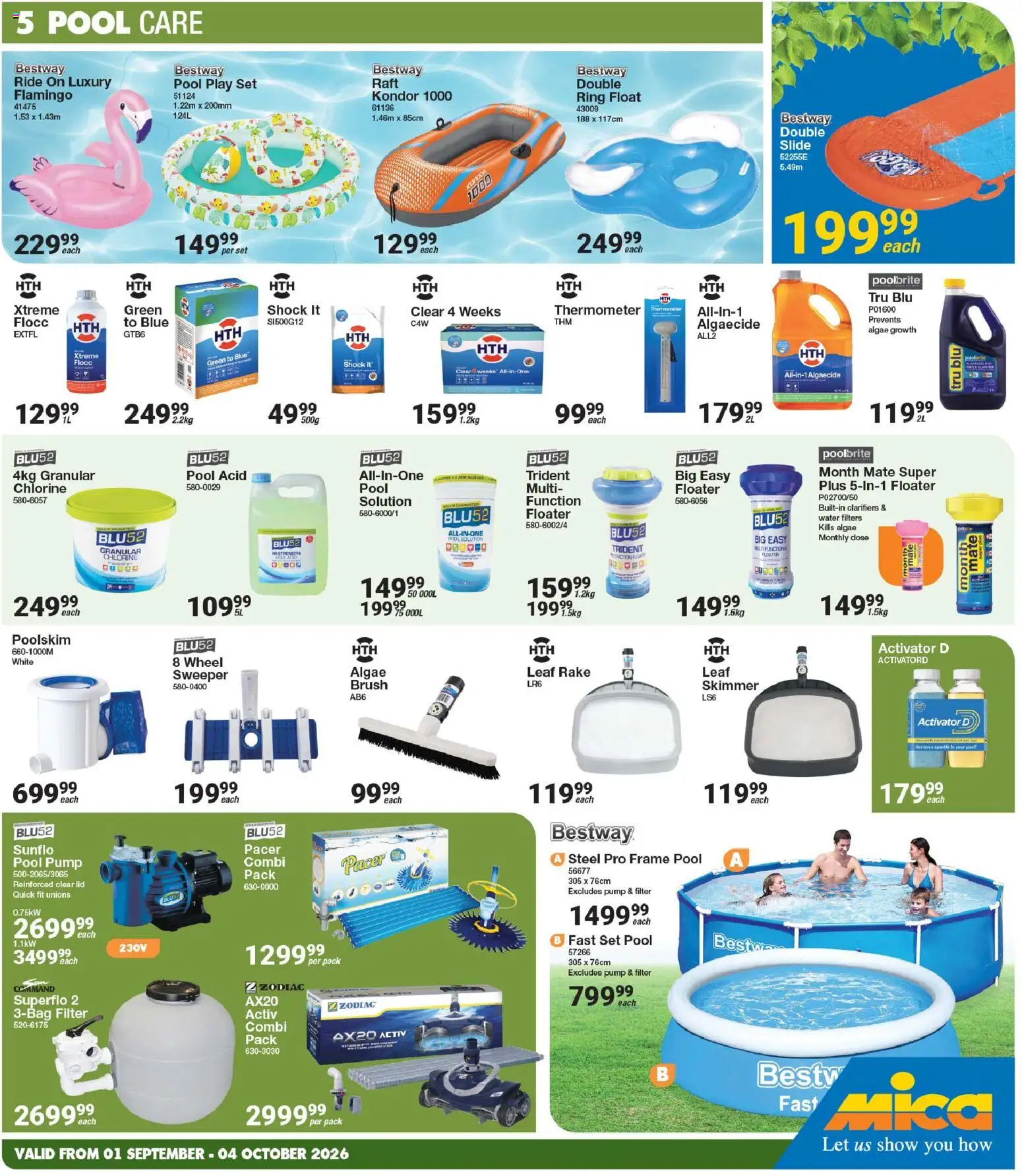 New MICA catalogue – valid from 01/09/2026 | Page: 5 | Products: Frame, Thermometer, Brush, Water