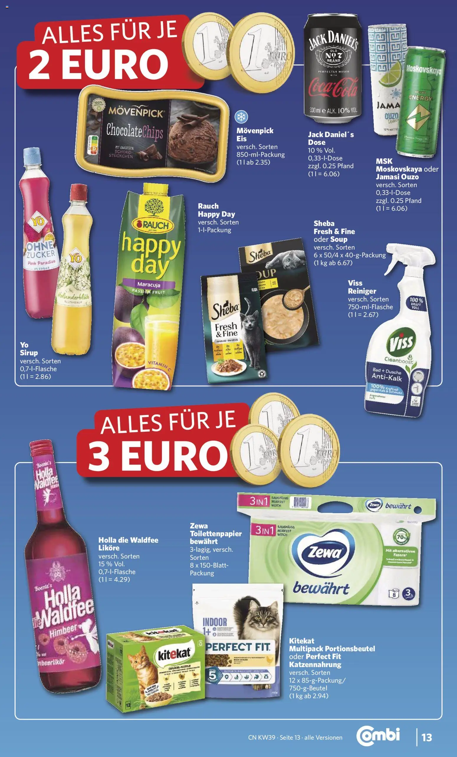 Combi Prospekt – gültig ab 21.09.2026 | Seite: 14 | Produkte: Sheba, Zewa, Jack Daniel's, Sirup