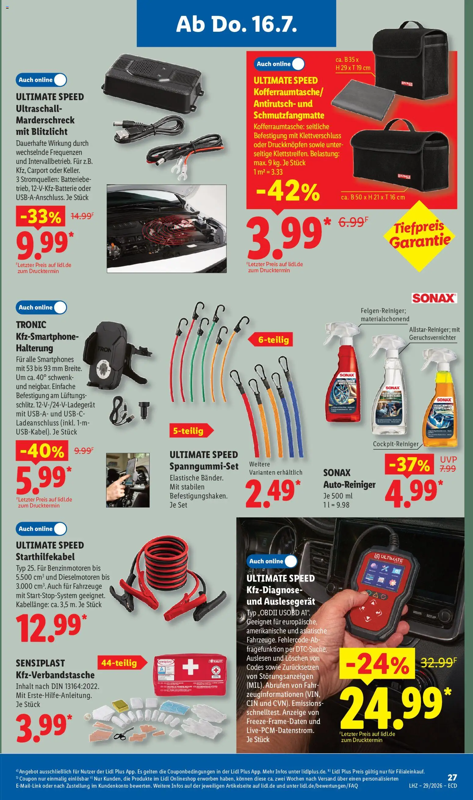 Lidl Prospekt – gültig ab 13.07.2026 | Seite: 27 | Produkte: Schmutzfangmatte, Smartphones