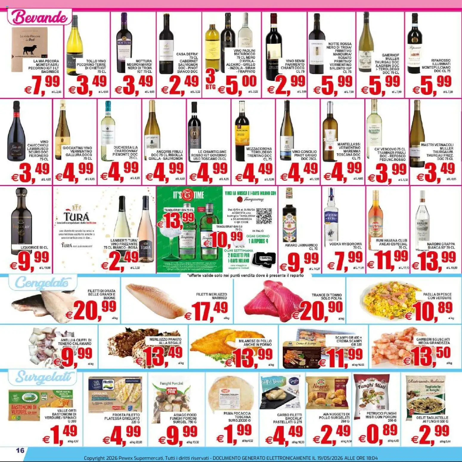 Volantino Pewex del 20.05.2026 | Pagina: 16 | Prodotti: Crema, Nuggets, Funghi, Amaro