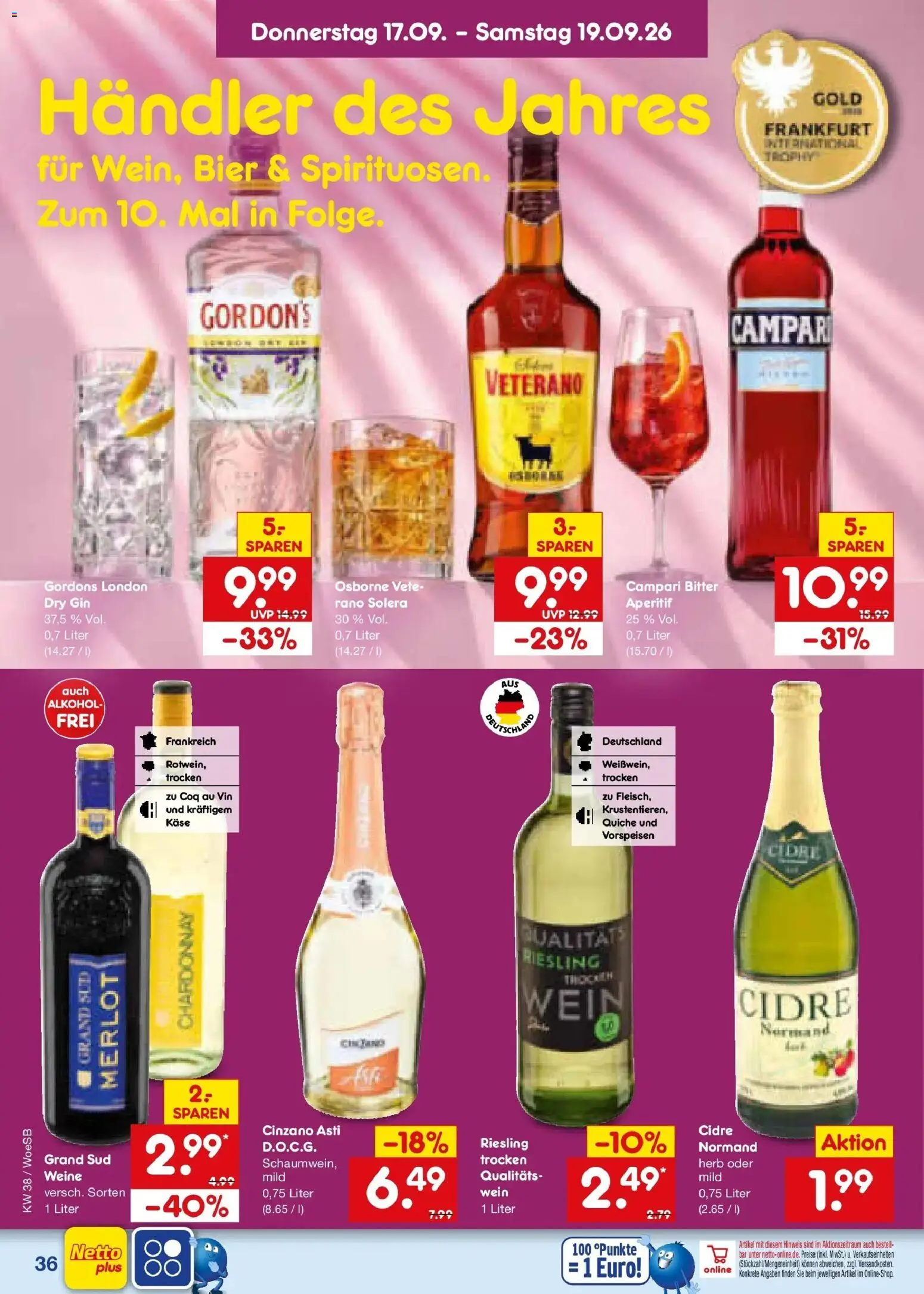Netto Marken-Discount Prospekt Gemmingen – gültig ab 14.09.2026 | Seite: 50 | Produkte: Käse, Bier, Merlot, Grand sud