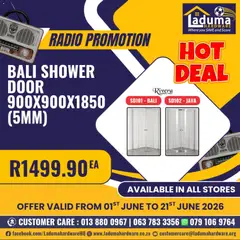 Laduma Hardware specials catalogue – valid from 01.06.2026 | Page: 3 | Products: Radio, Shower