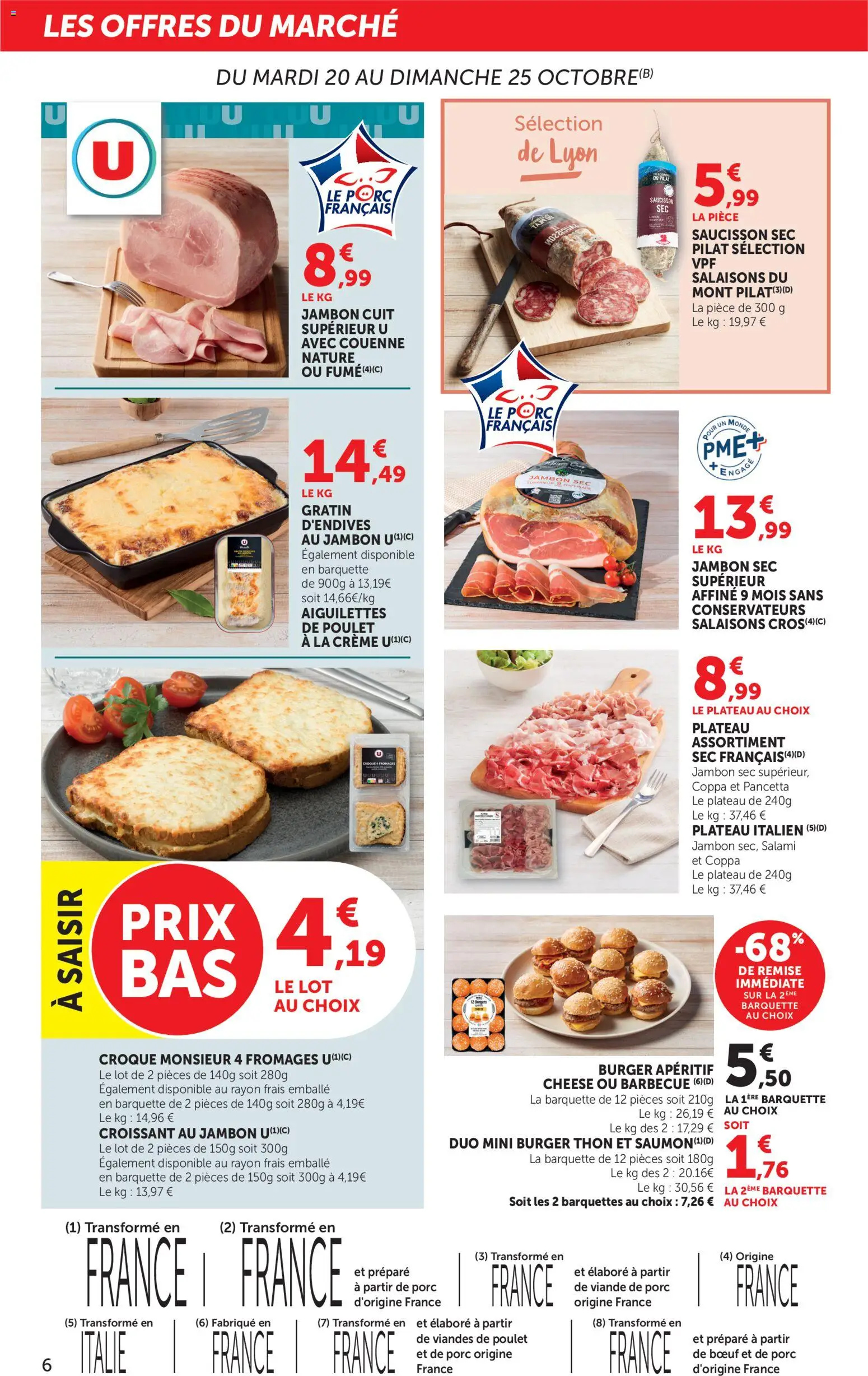 {H1} | Page: 6 | Produits: Apéritif, Thon, Burger, Saumon