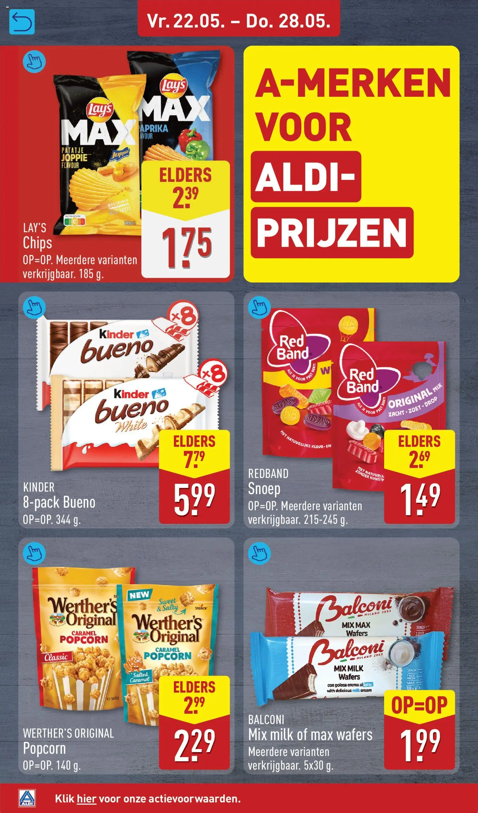 {H1} | Pagina: 50 | Producten: Snoep, Chips, Kinder