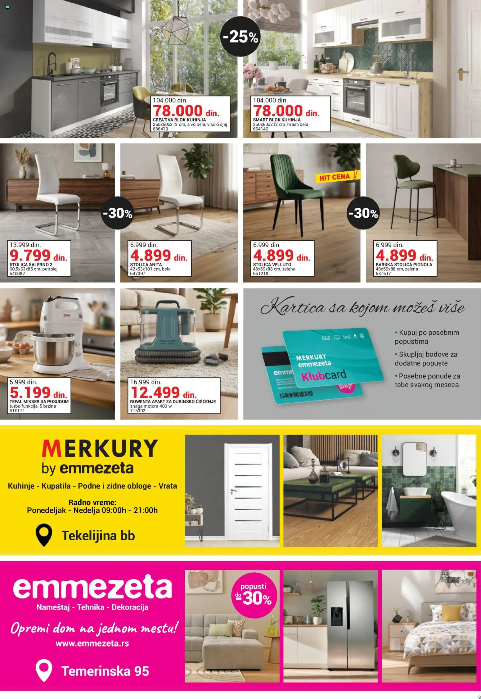Emmezeta katalog - važi od 01.06.2026 | Strana: 8 | Proizvode: Mikser, Stolica, Kuhinja, Vrata