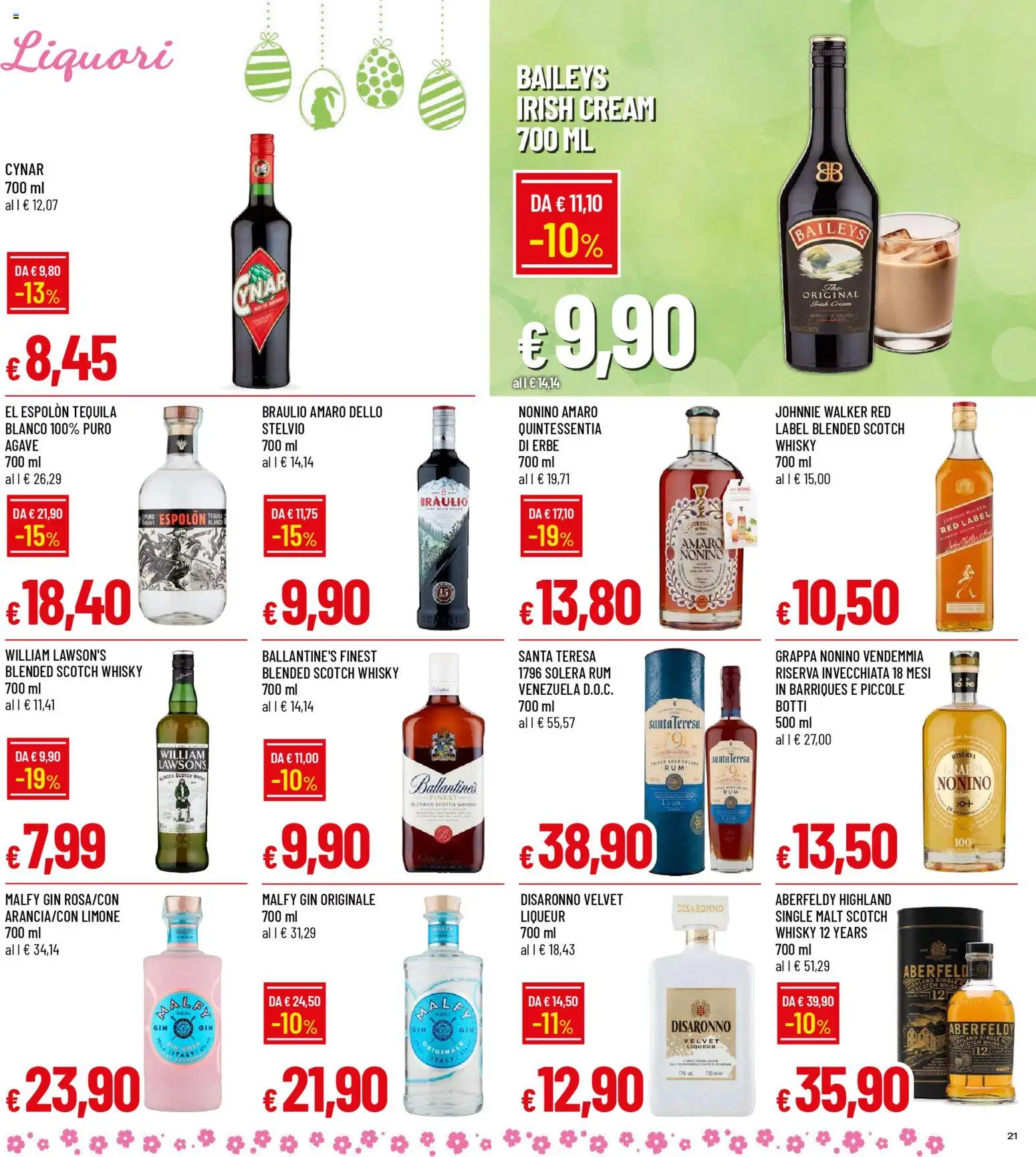 Volantino Galassia del 26.03.2026 | Pagina: 21 | Prodotti: Gin, Limone, Rum, Grappa