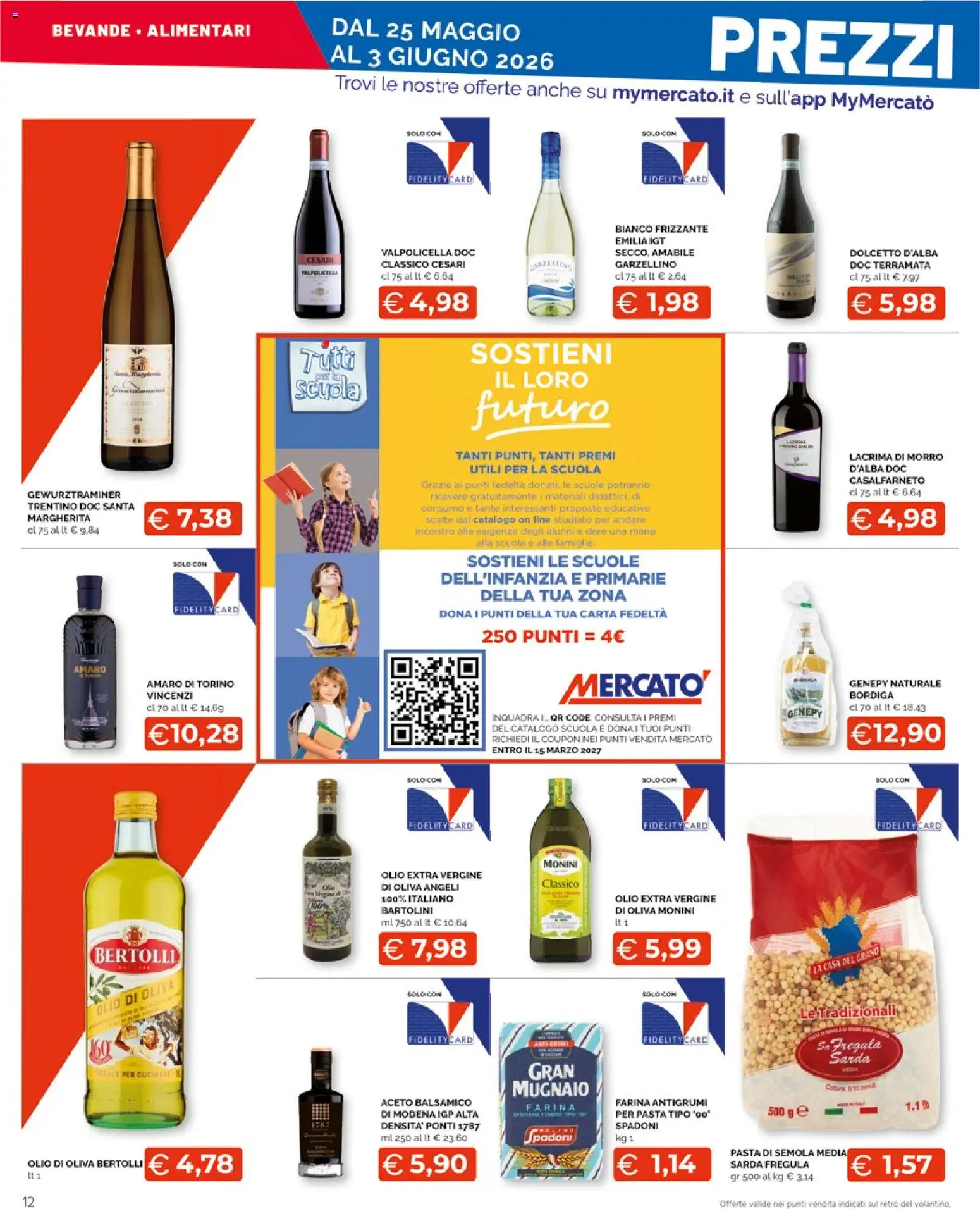 Volantino Mercatò del 25.05.2026 | Pagina: 12 | Prodotti: Olio, Farina, Aceto, Olio di Oliva