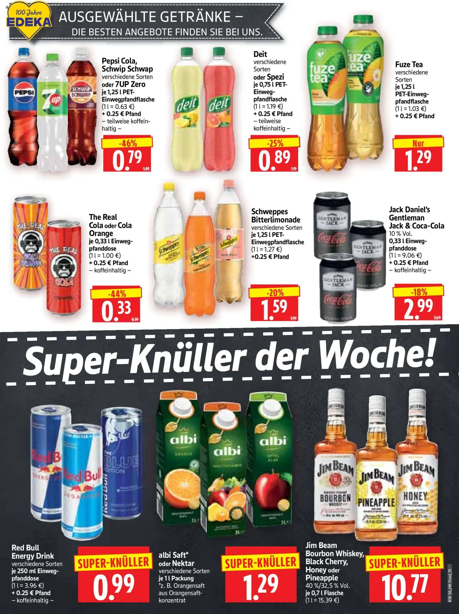 HERKULES Prospekt – gültig ab 31.08.2026 | Seite: 15 | Produkte: Jim beam, Red bull, Energy, Schwip schwap