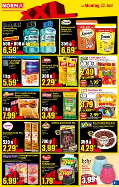 Norma Flugblatt ab 22.06.2026 gültig | Seite: 9 | Produkte: Erdbeeren, Pasta, Box, Käse