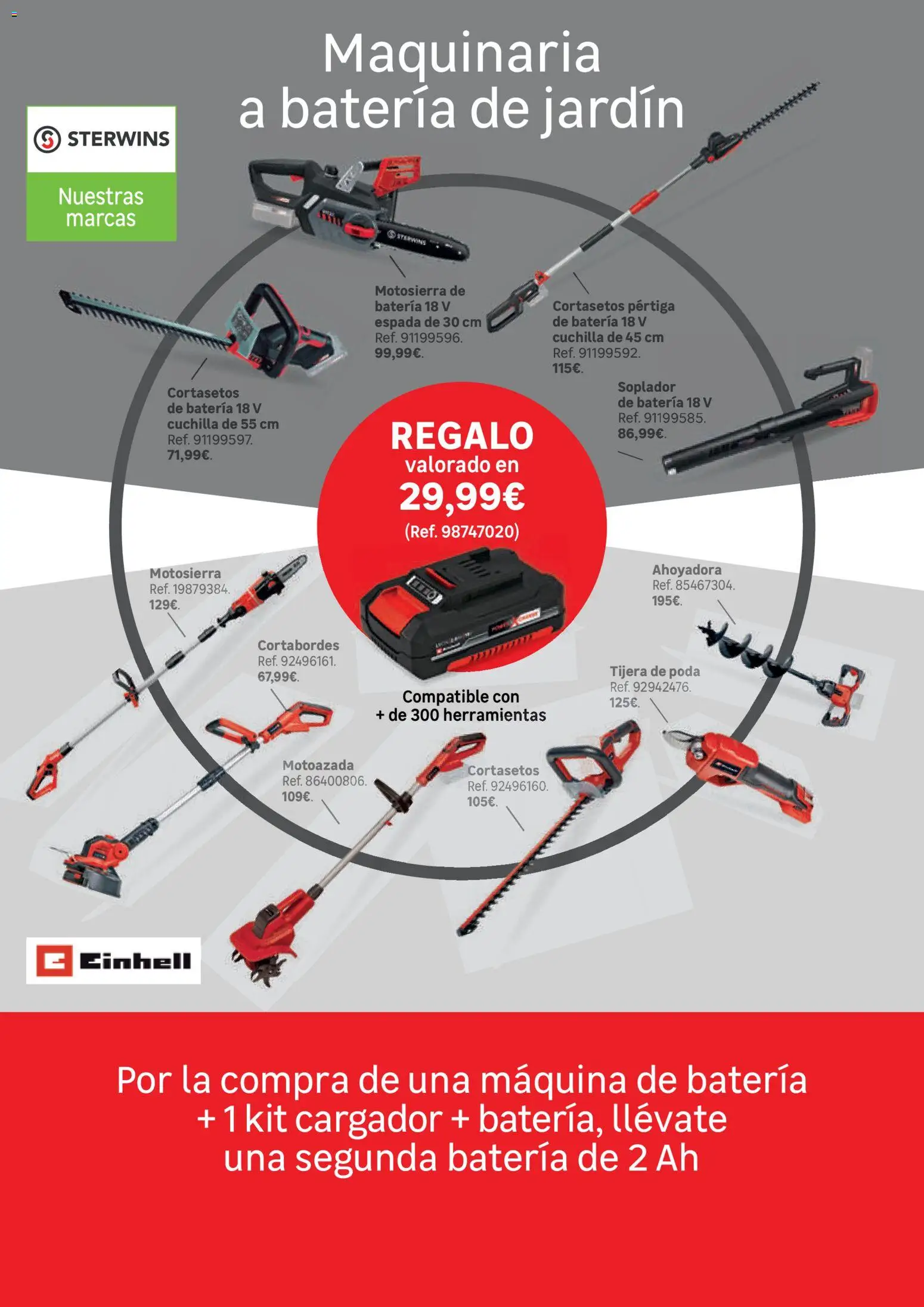 Leroy Merlin catálogo │ válido desde el 24.03.2026 | Página: 123 | Productos: Cortasetos, Motoazada, Tijera de poda, Batería