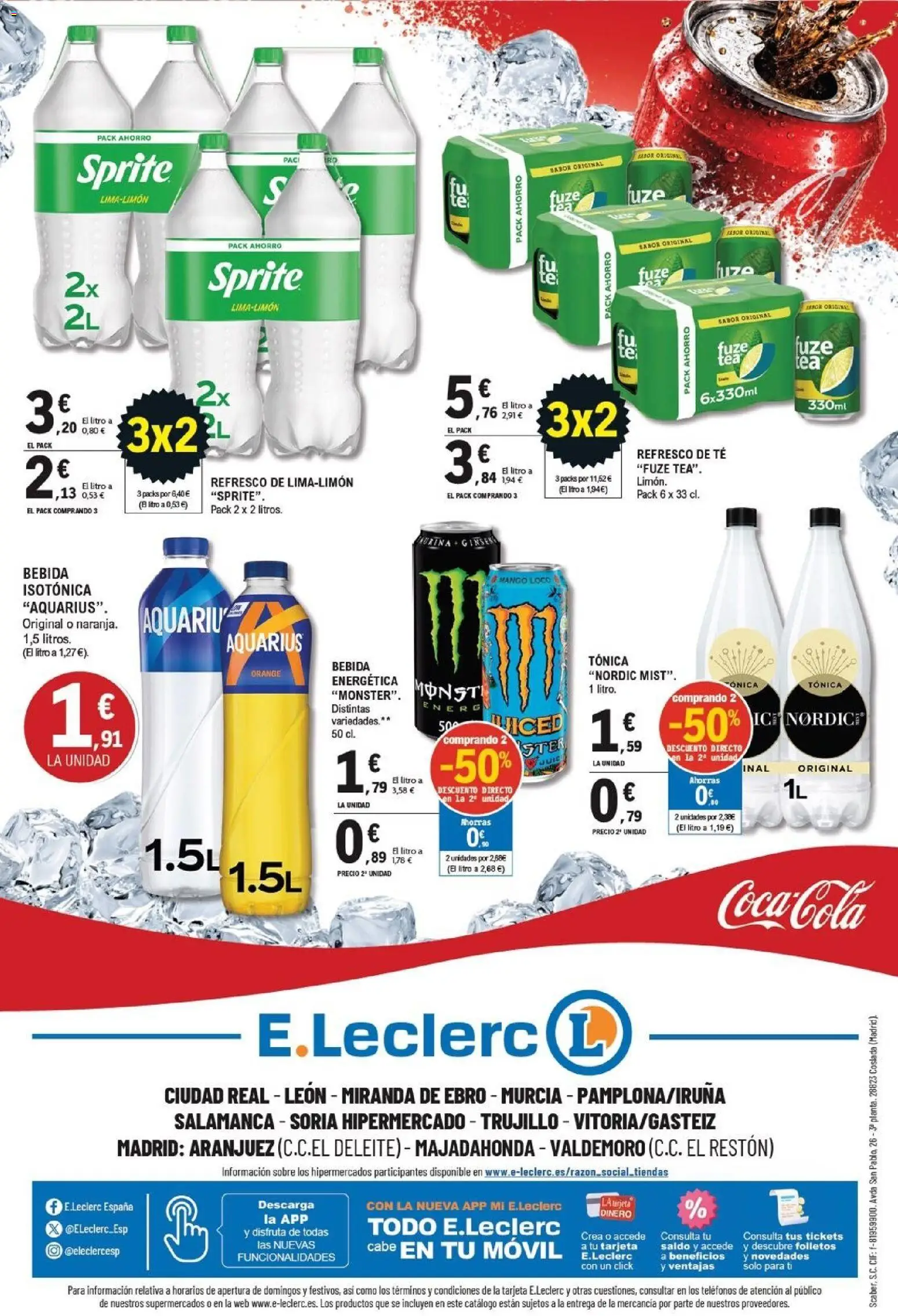 E.Leclerc Refresca tu verano │ válido desde el 22/07/2026 | Página: 2 | Productos: Té, Πρίζες, Ρούτερ