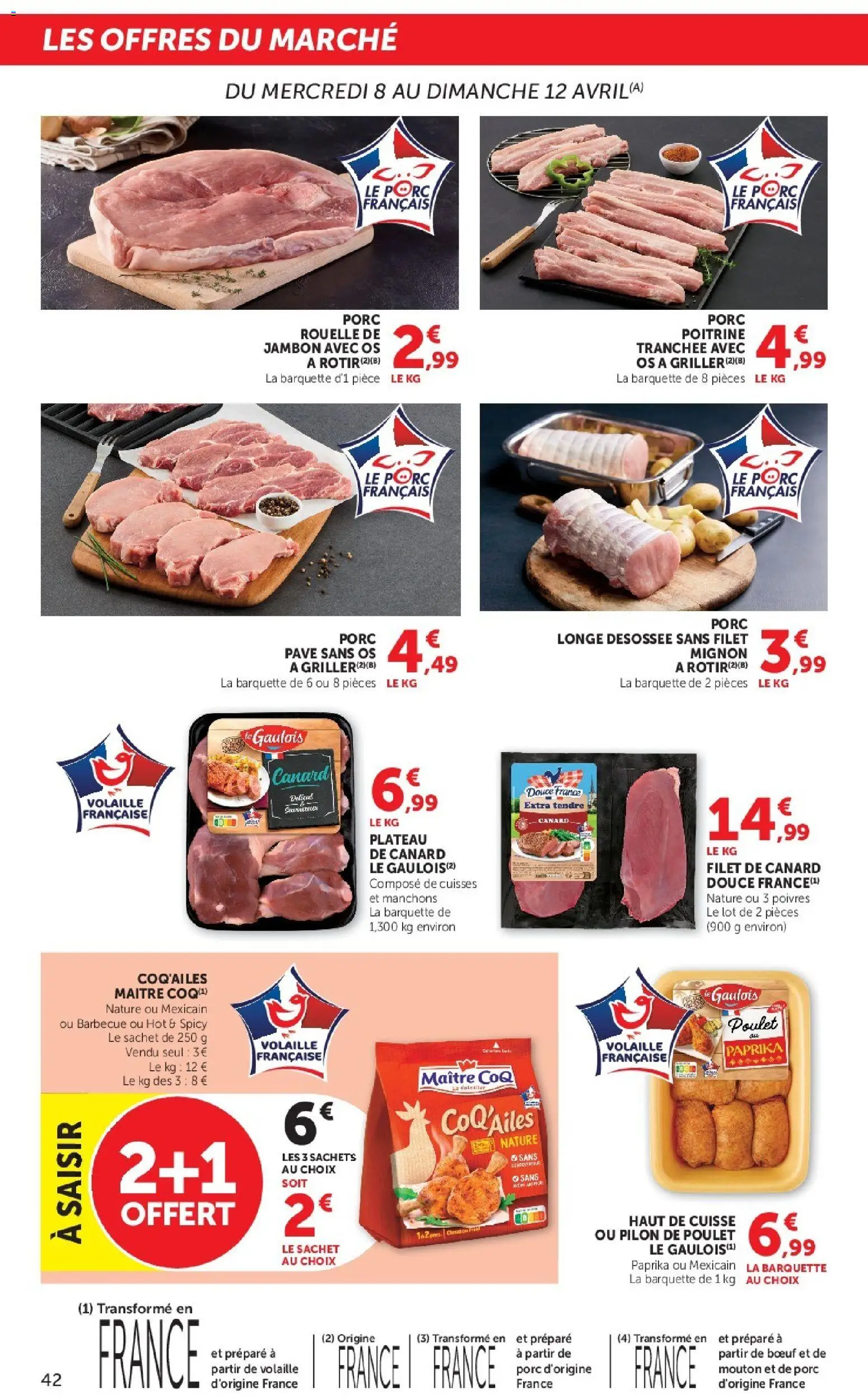 {H1} | Page: 42 | Produits: Plateau, Volaille, Jambon, Porc