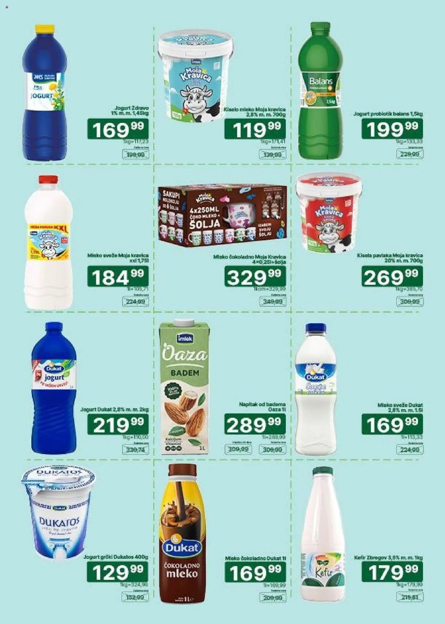 Univerexport katalog - važi od 17.08.2026 | Strana: 7 | Proizvode: Čokoladno mleko, Dukatos, Jogurt, Šolja