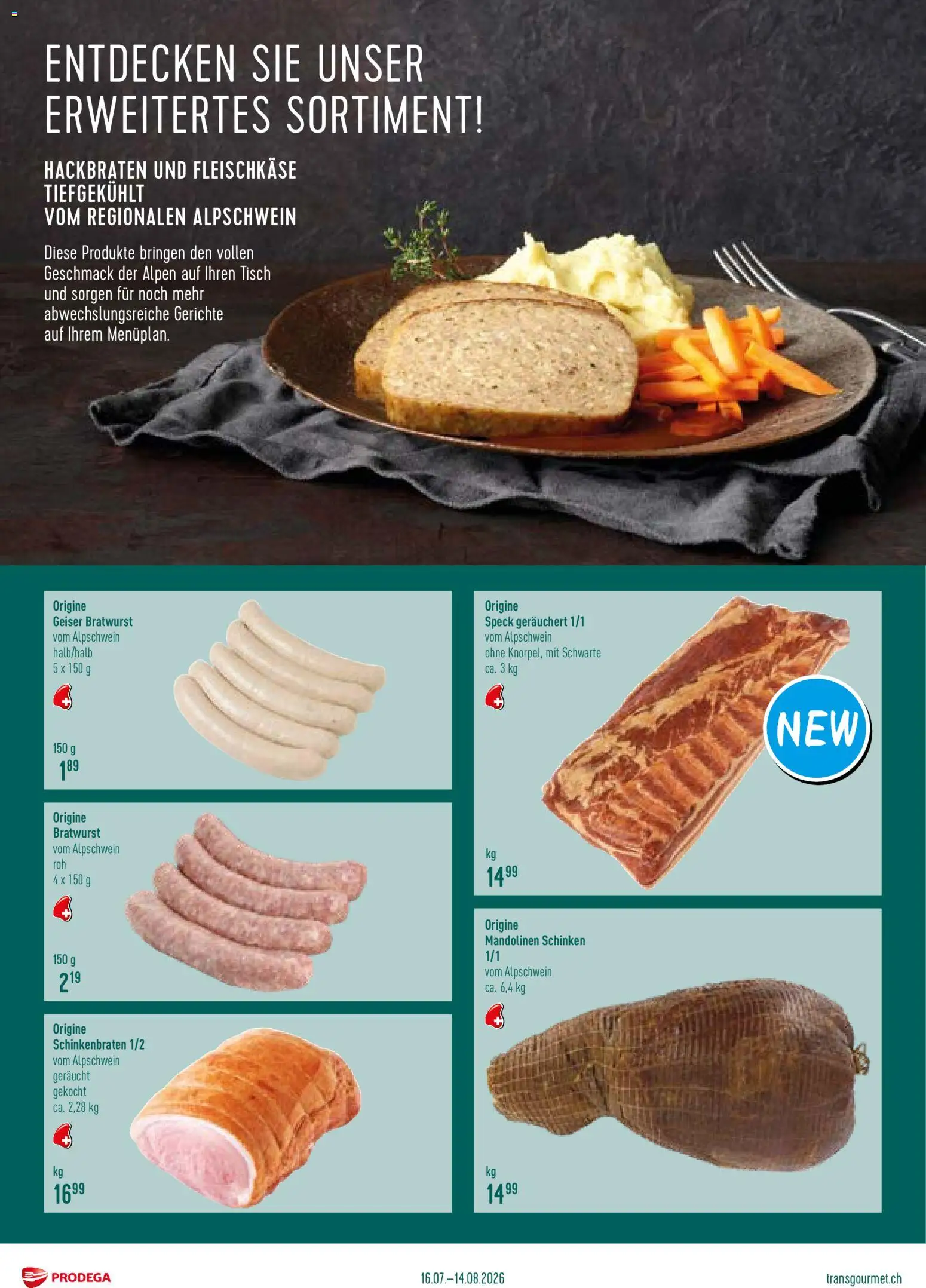 Prodega aktionen Alpschwein aus der Region – gültig ab 25.07.2026 | Seite: 4 | Produkte: Tisch, Schinken