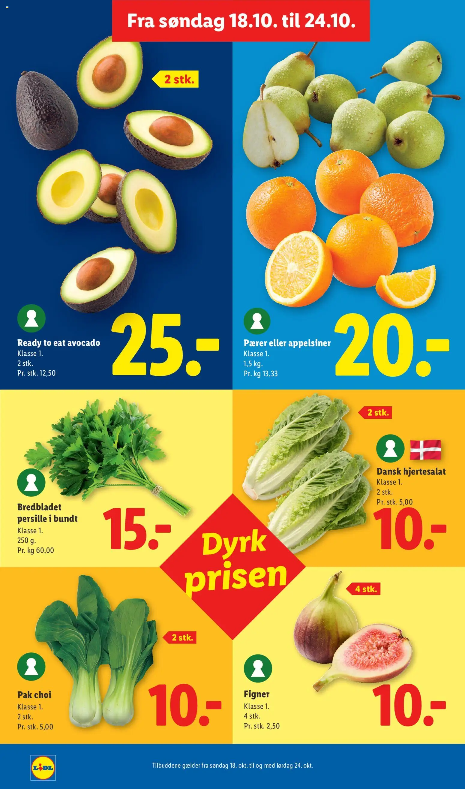 Lidl tilbudsavis – gyldig fra 18/10/2026 | Side: 15 | Produkter: Appelsiner, Avocado, Figner, Persille