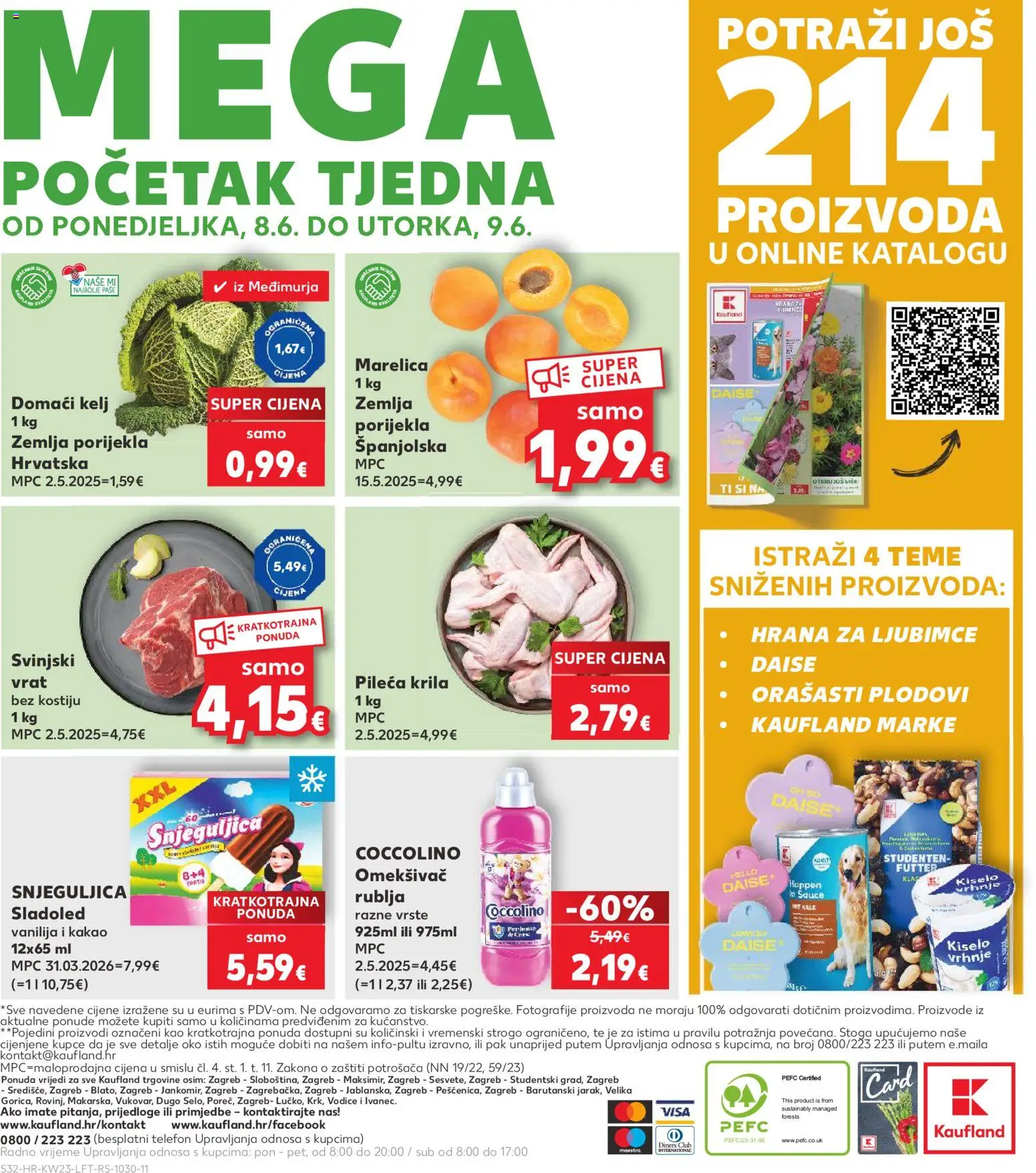 Kaufland katalog | vrijedi od 03.06.2026 | Stranica: 32 | Proizvodi: Kelj, Svinjski vrat, Sladoled, Telefon
