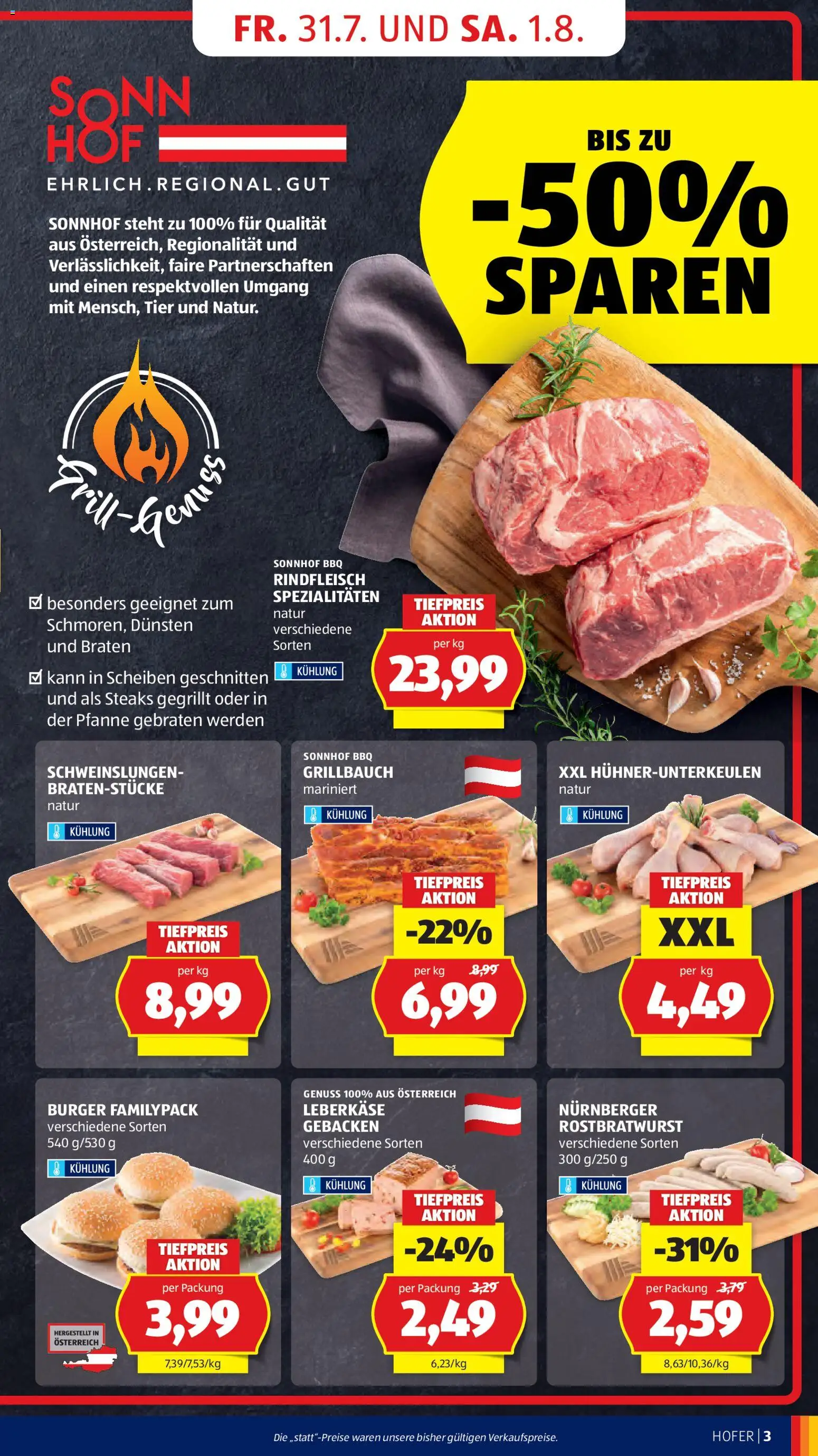 Hofer AT akciós ujság - amely érvényes a következő dátumtól: 2026.07.31. | Oldal: 5 | Termékek: BBQ