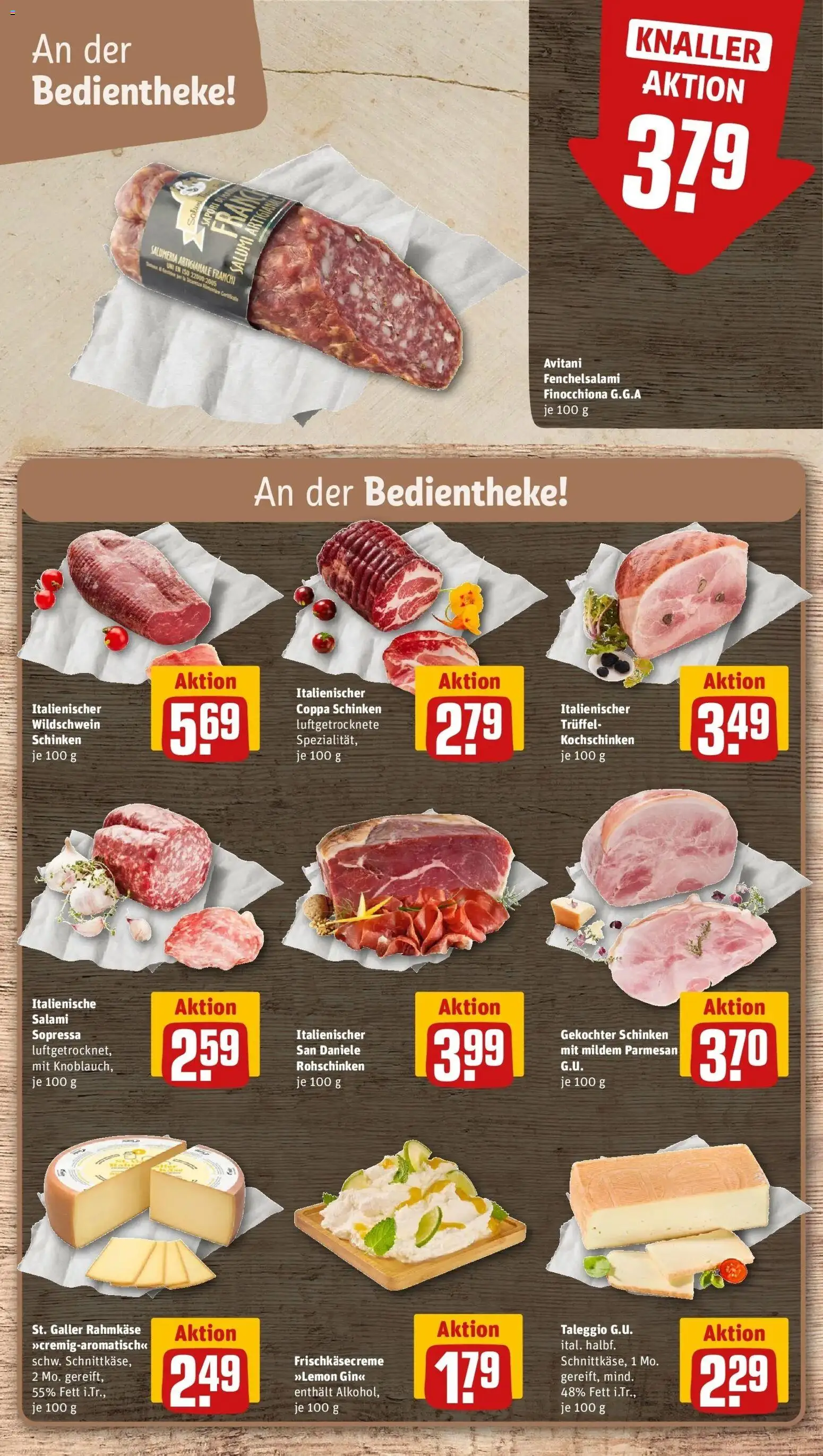 REWE Prospekt ab 07.09.2026 zum Blättern » Angebote | Seite: 9 | Produkte: Salami, Schinken, Gin